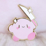 Xhilyn Stabby Poyo Enamel Pin Kirby
