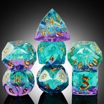 Dice Habit Faceted Sharp Edge Avalon Polyhedral 7 die set