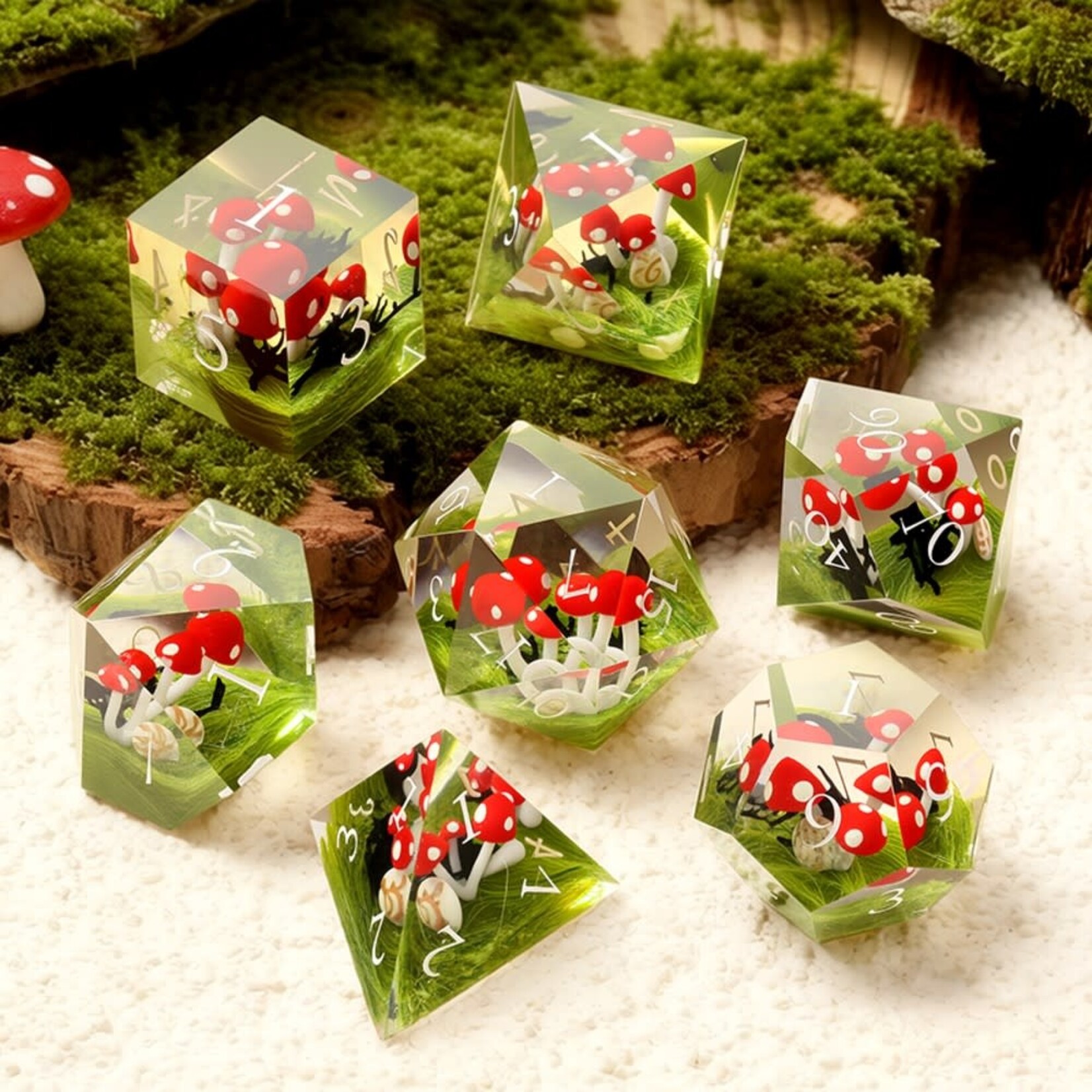 Dice Habit Sharp Edge Forage Polyhedral 7 die set
