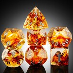 Dice Habit Faceted Sharp Edge Bourbon Polyhedral 7 die set