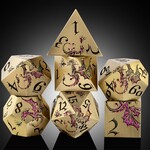 Dice Habit Dragon Mythic Metal and Enamel Polyhedral 7 die set