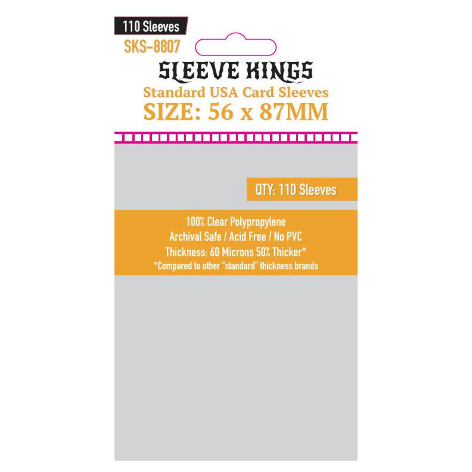 Sleeve Kings Sleeve Kings Standard USA Card Sleeves 56 mm x 87 mm 110 ct