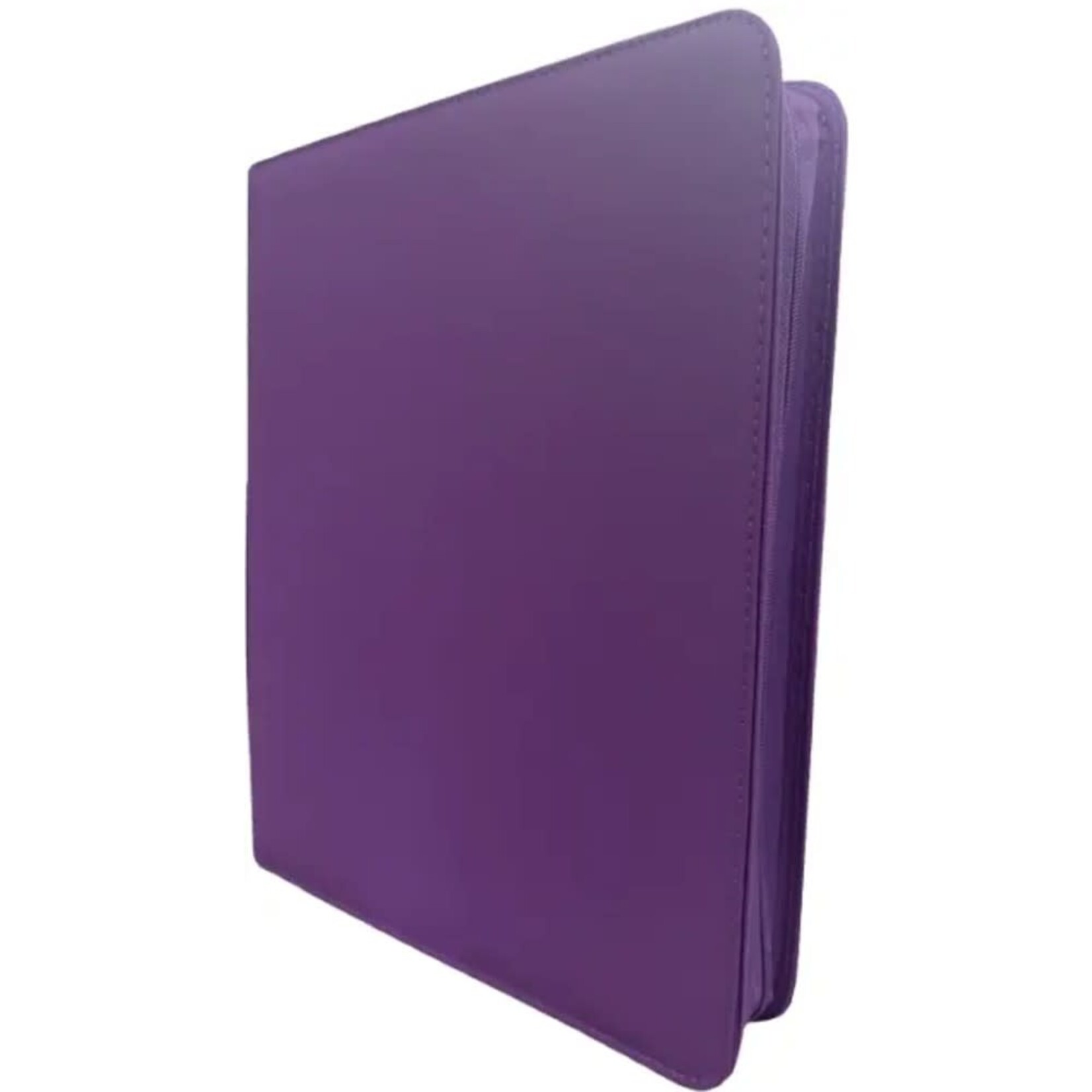 9-Pocket Premium Toploader Zippered Binder Purple and Purple