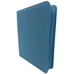 9-Pocket Premium Toploader Zippered Binder Azure Blue and Azure Blue