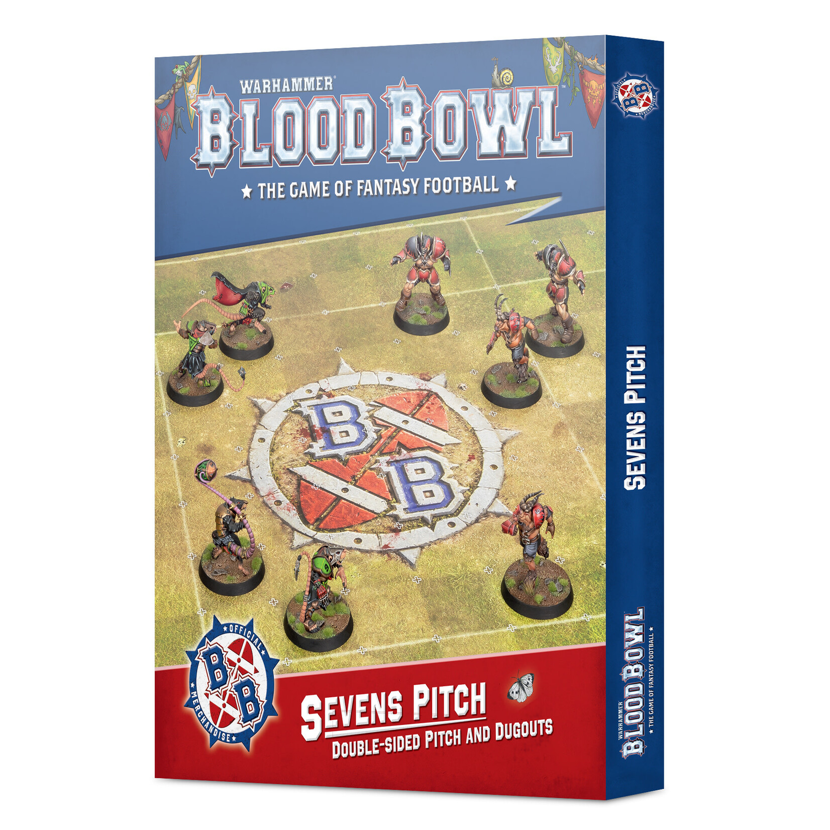 Games Workshop Blood Bowl Sevens Double Sided Pitch and Dugouts