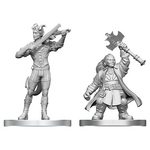WizKids Dungeons and Dragons Nolzur's Marvelous Minis Tiefling Bard and Dwarf Cleric