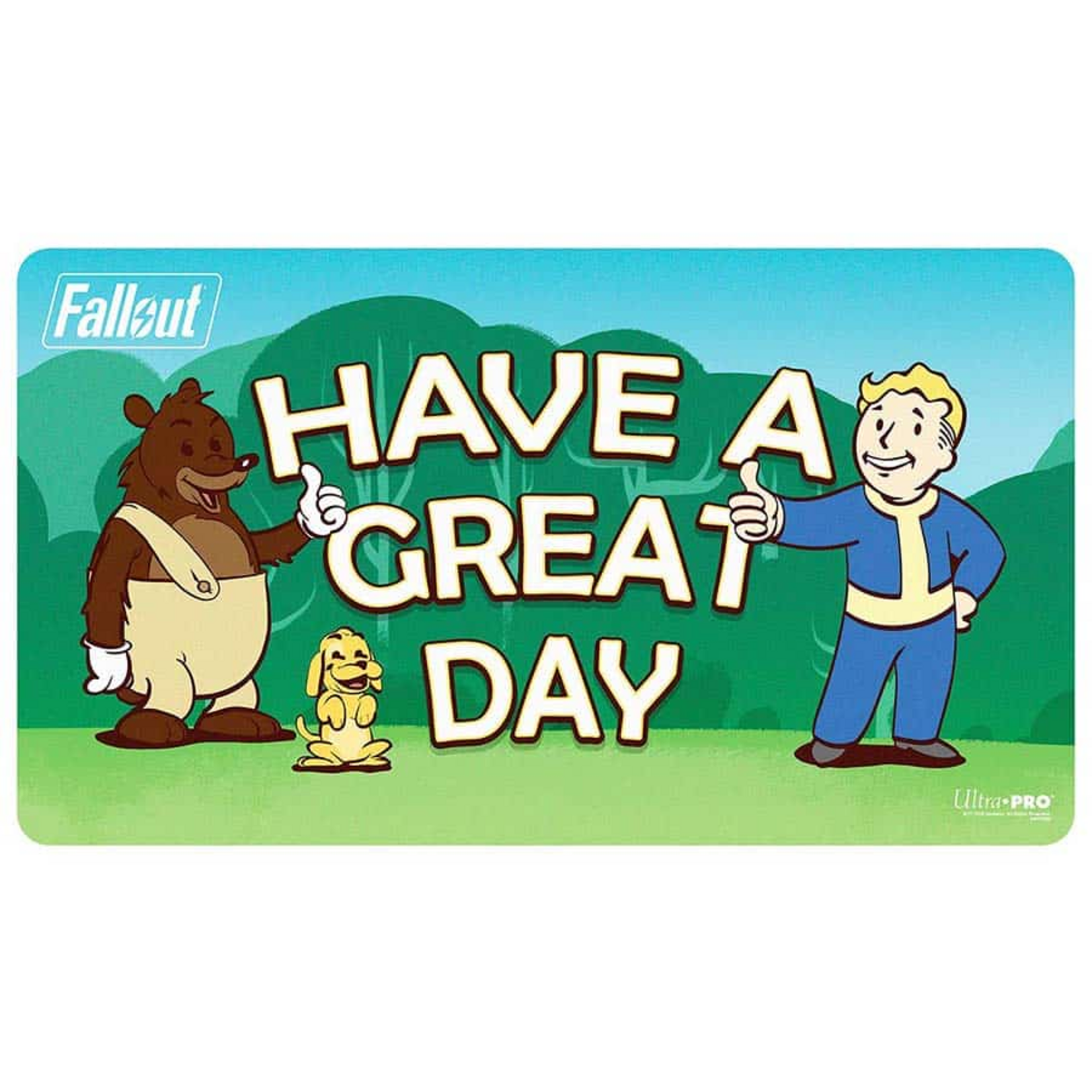 Ultra Pro Ultra Pro Fallout Vault Boy Playmat Have A Great Day