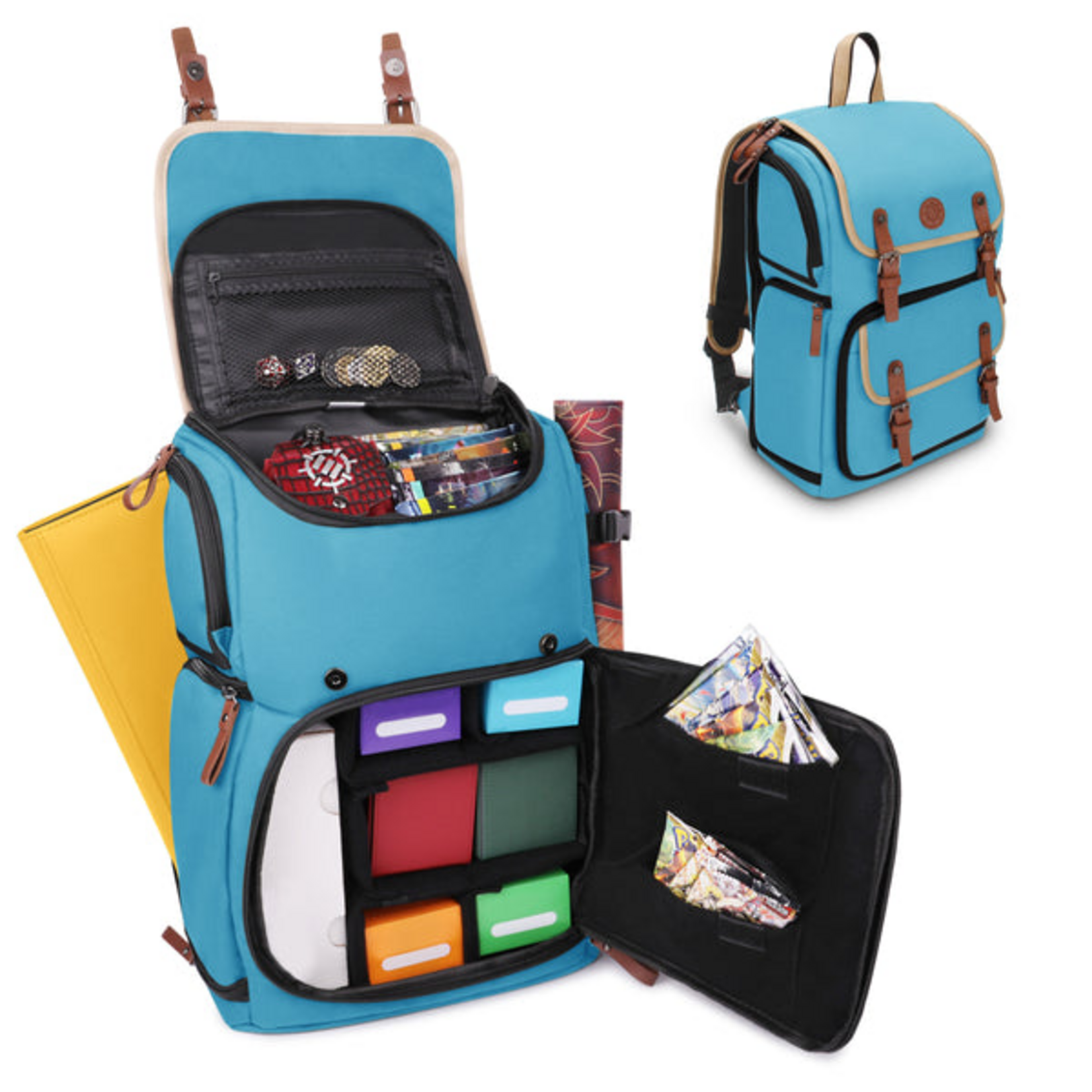 Enhance Gaming Enhance Full-Size Trading Card Storage Box Backpack Blue
