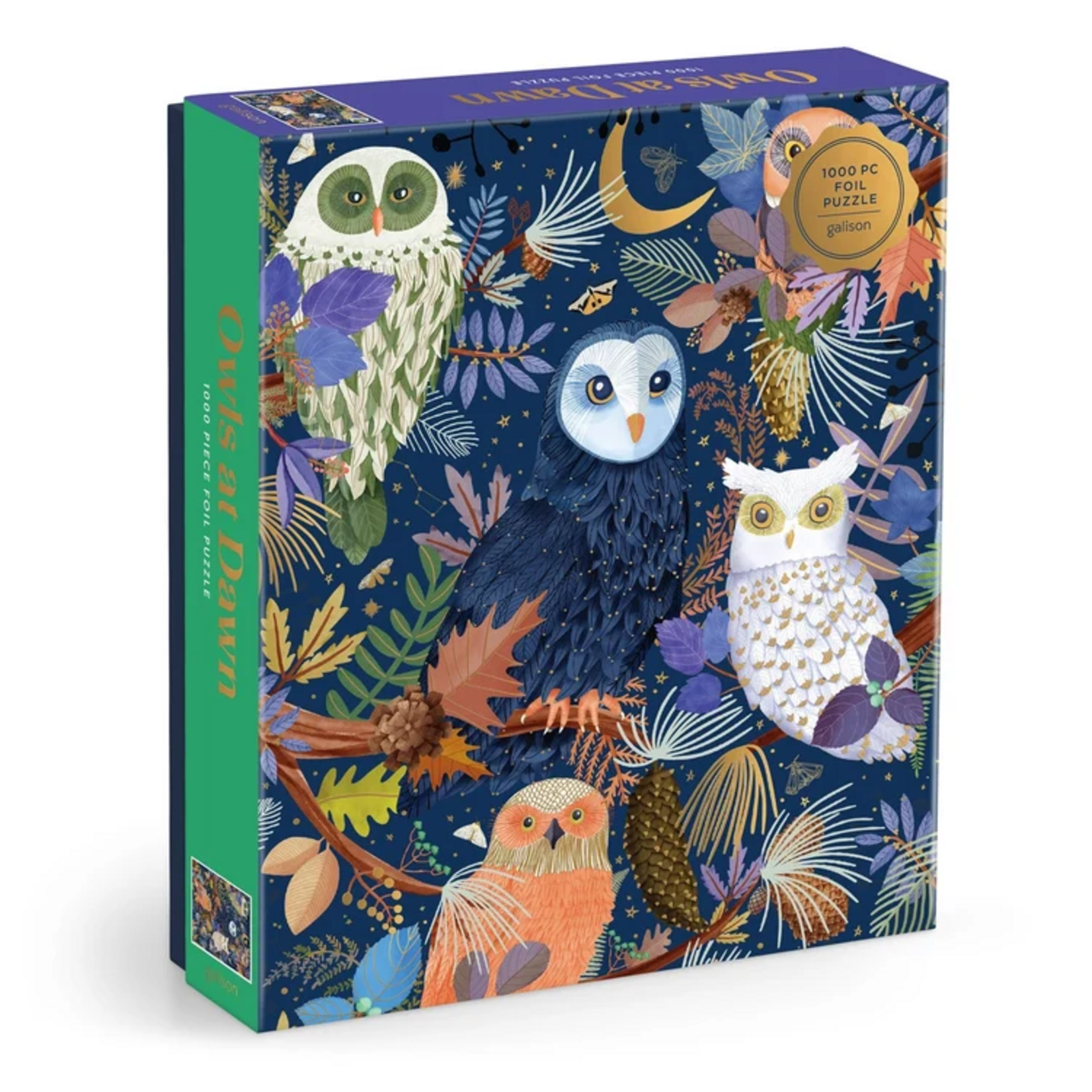 Galison 1000 pc Foil Puzzle Owls at Dawn