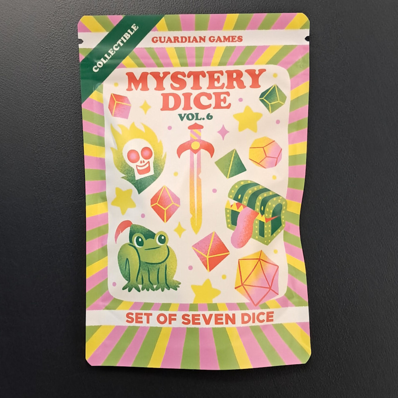 1985 Games 1985 Guardian Games Custom Mystery Dice Vol 6 Polyhedral 7 die set