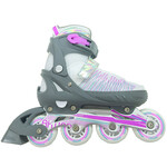 AKTION PATINS À ROUES ALIGNÉES AJUSTABLE GRIS ROSE