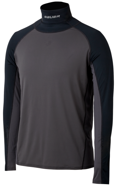 Compression Shirt Bauer Long Sleeve Neck Protector Shirt BAUER LS