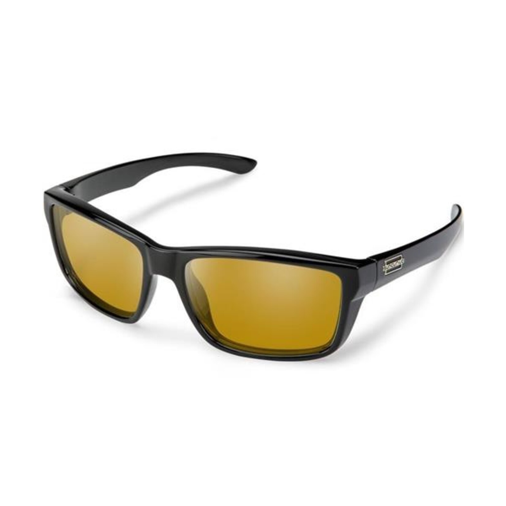 SUNCLOUD MAYOR BLACK POLARIZED YELLOW SUNGLASSES