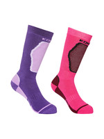 Kombi KOMBI THE BRAVE TWIN PACK CHILDREN SOCK ROSE MAUVE