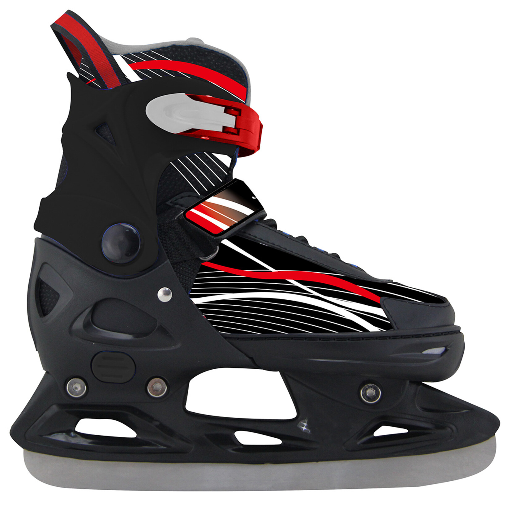 SOFTMAX FREESTYLE ADJUSTABLE RED AND BLACK SKATES