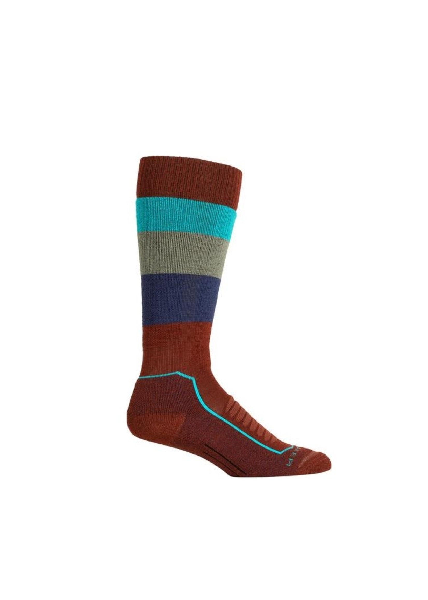 Icebreaker ICEBREAKER CHAUSSETTES FEMME SKI + MEDIUM OTC WIDE STRIPE