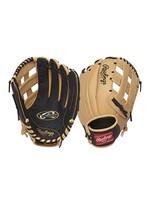 Rawlings RAWLING PLAYER SERIES GLOVE 11 1/2" RHT YOUTH H WEB BLACK/CAMEL