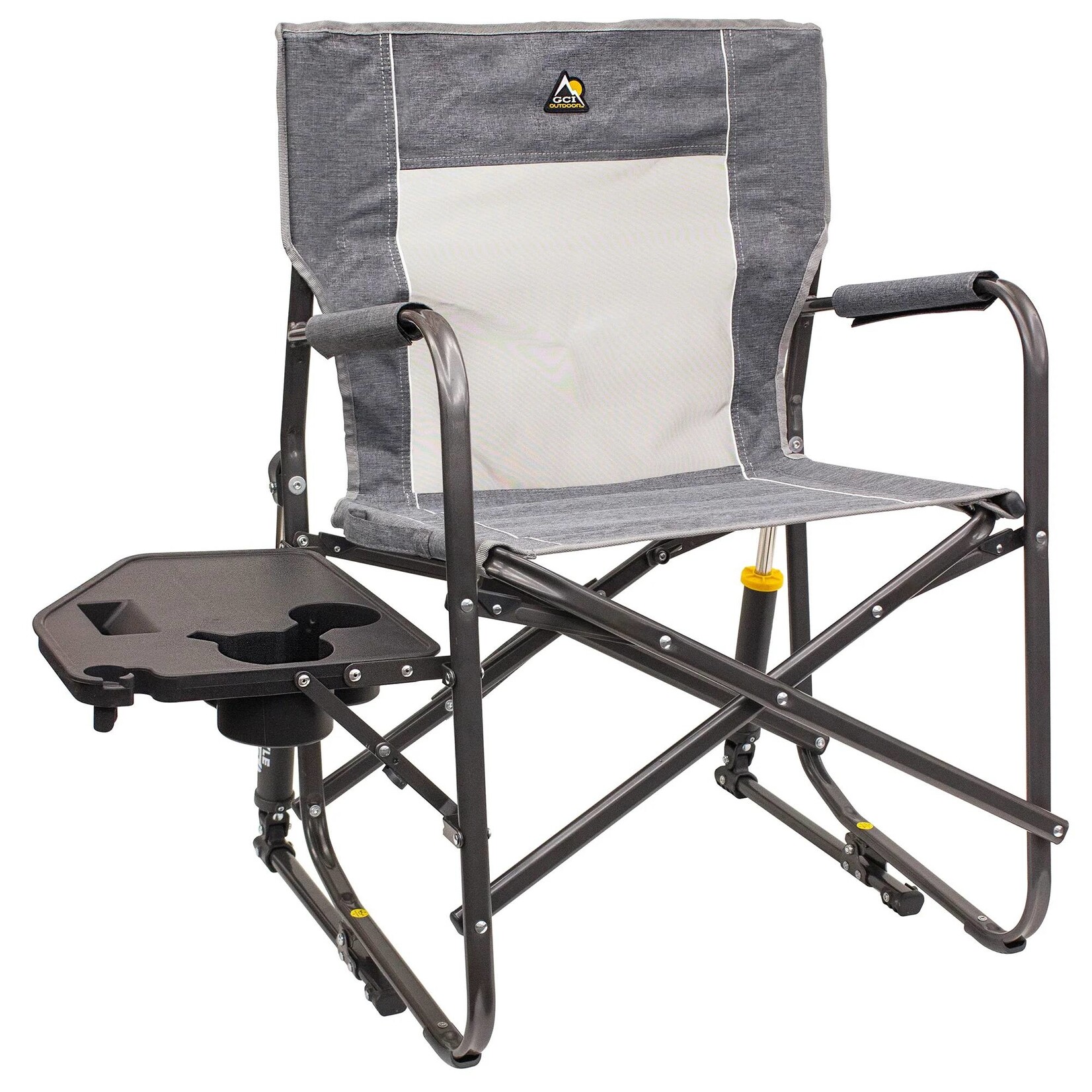 GCI OUTDOOR FREESTYLE ROCKER WITH SIDE TABLE GREY