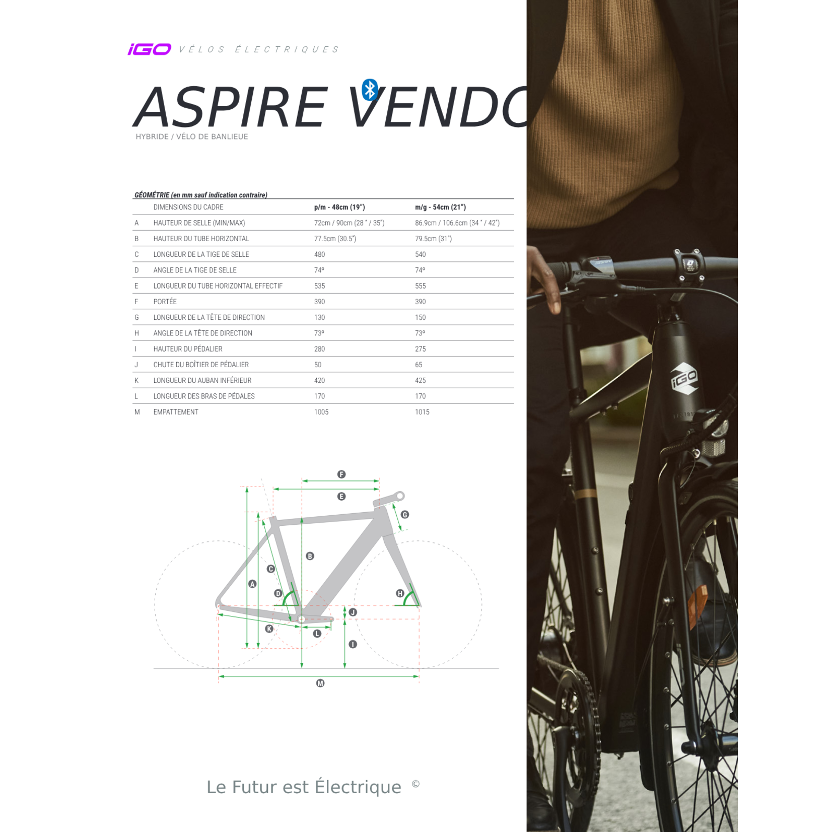 IGO ASPIRE VENDOME E-BIKE BLACK SMALL/MEDIUM