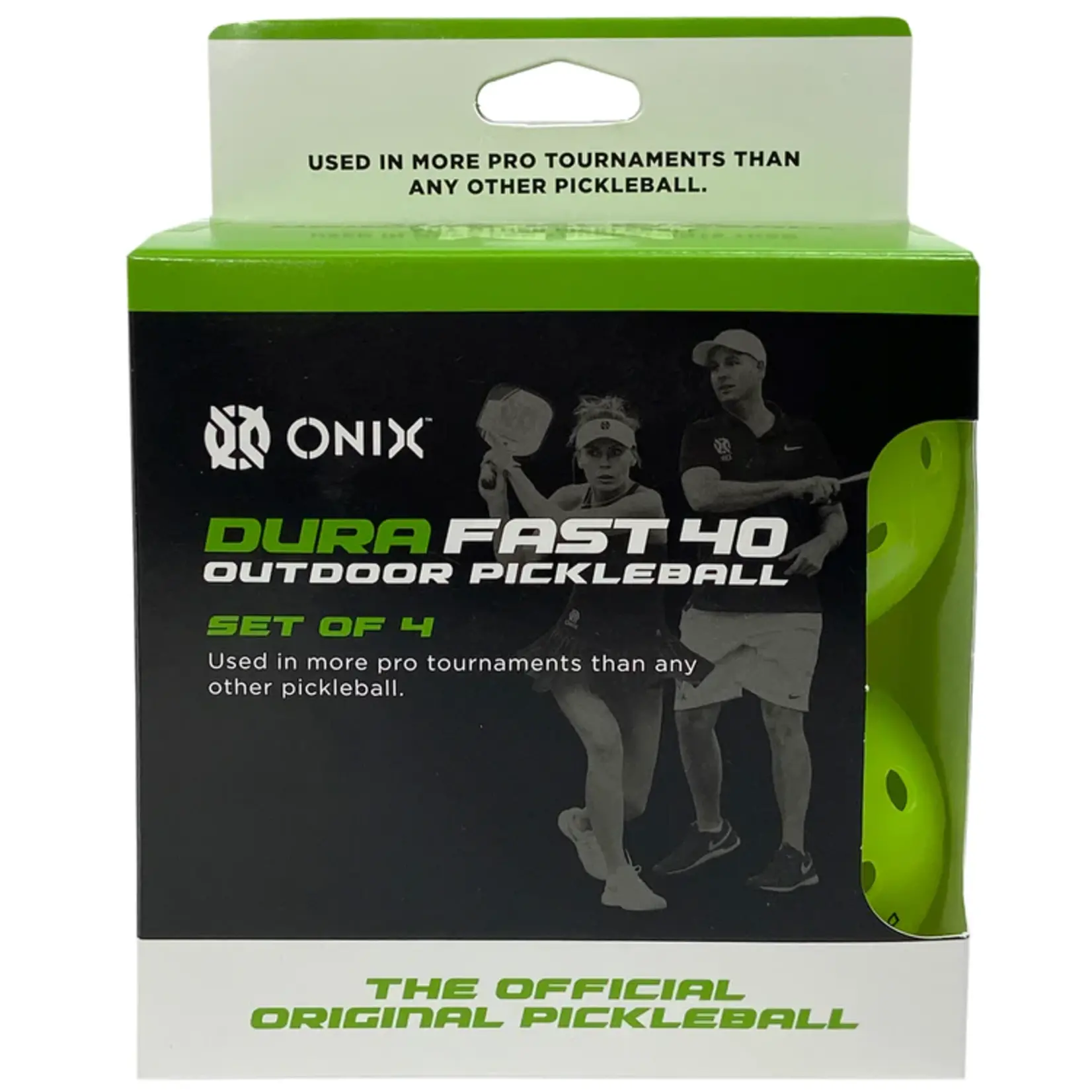 ONIX BALLES PICKLEBALL DURA FAST 40 EXTERIEUR PAQUET DE 4