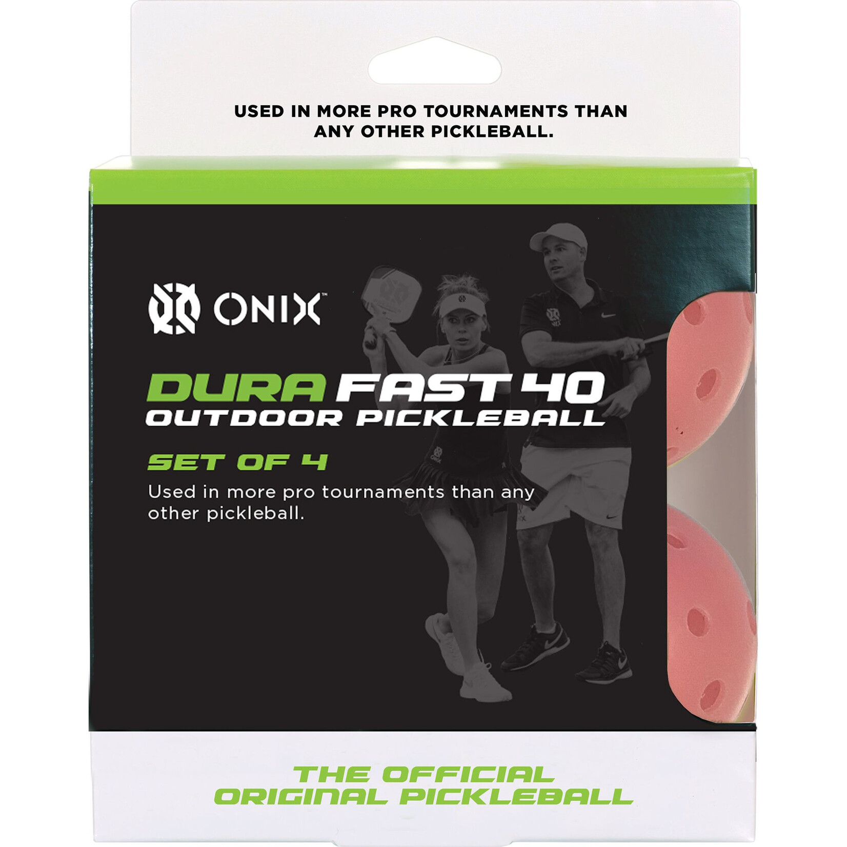 ONIX BALLES PICKLEBALL DURA FAST 40 EXTERIEUR PAQUET DE 4