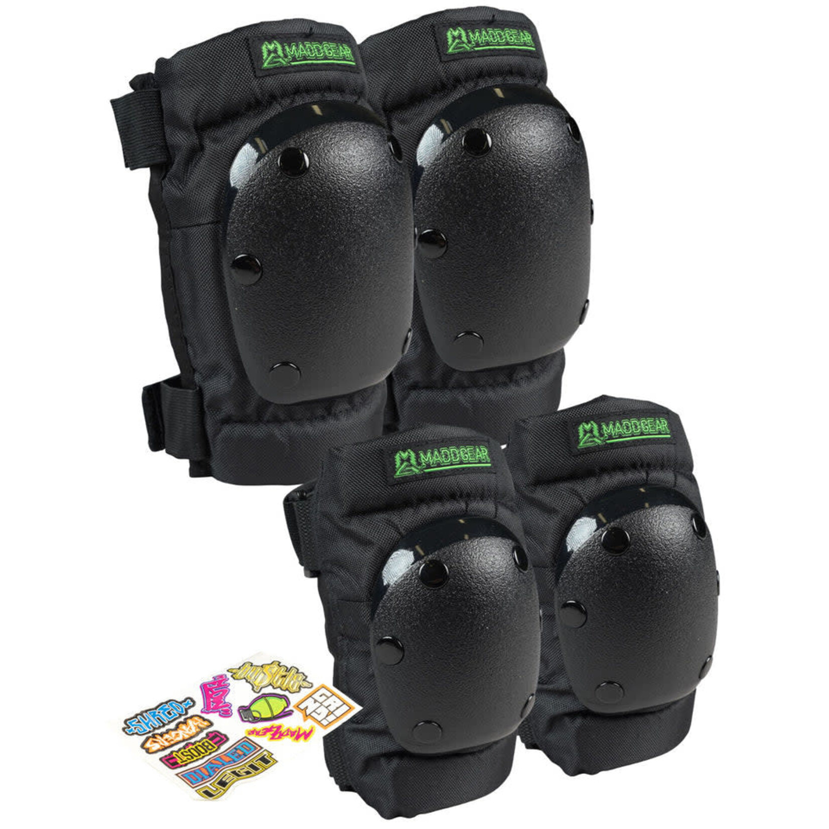 MADD GEAR MG Youth Jr Knee/Elbow - Black
