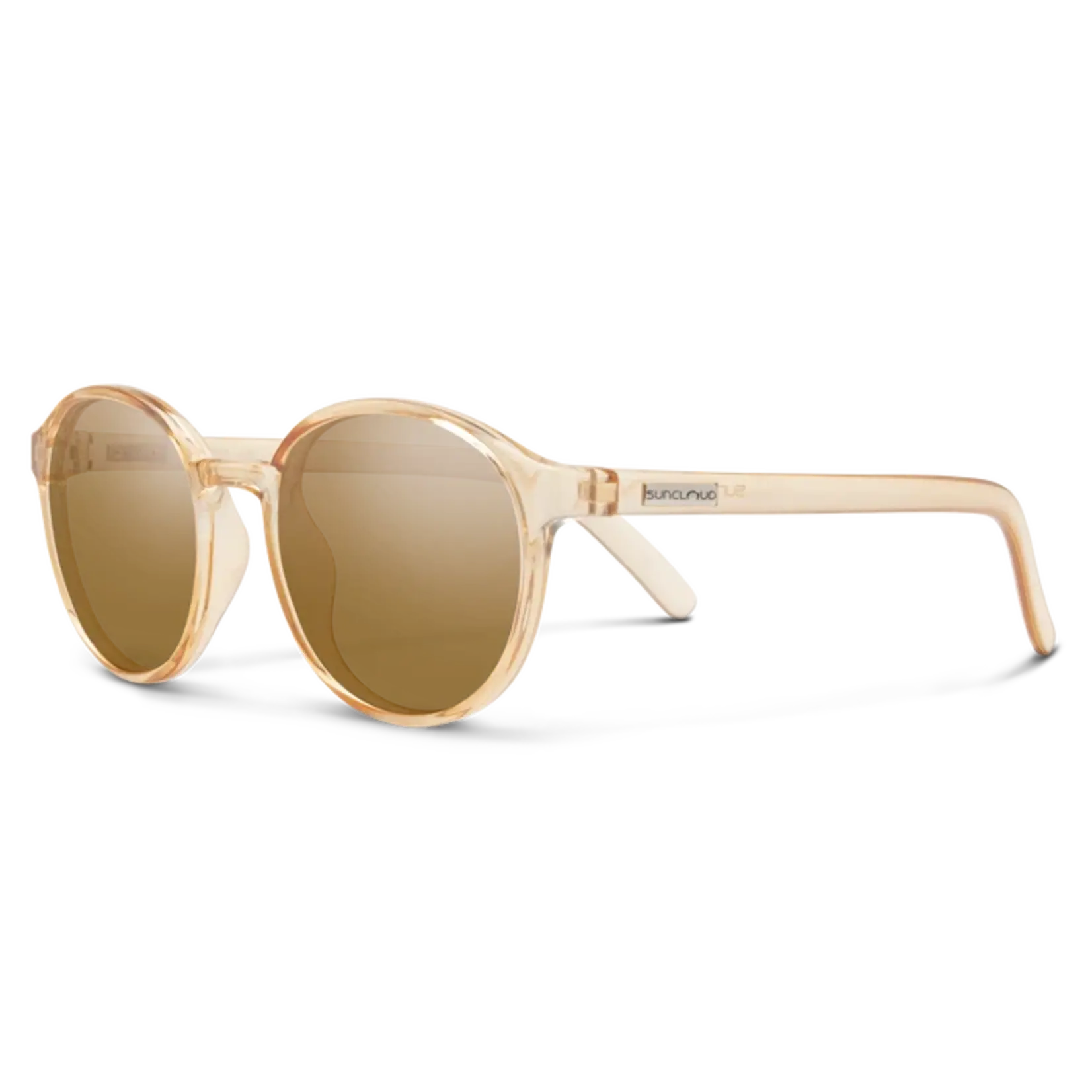 SUNCLOUD LOW KEY CRYSTAL PEACH POLARIZED BROWN SUNGLASSES