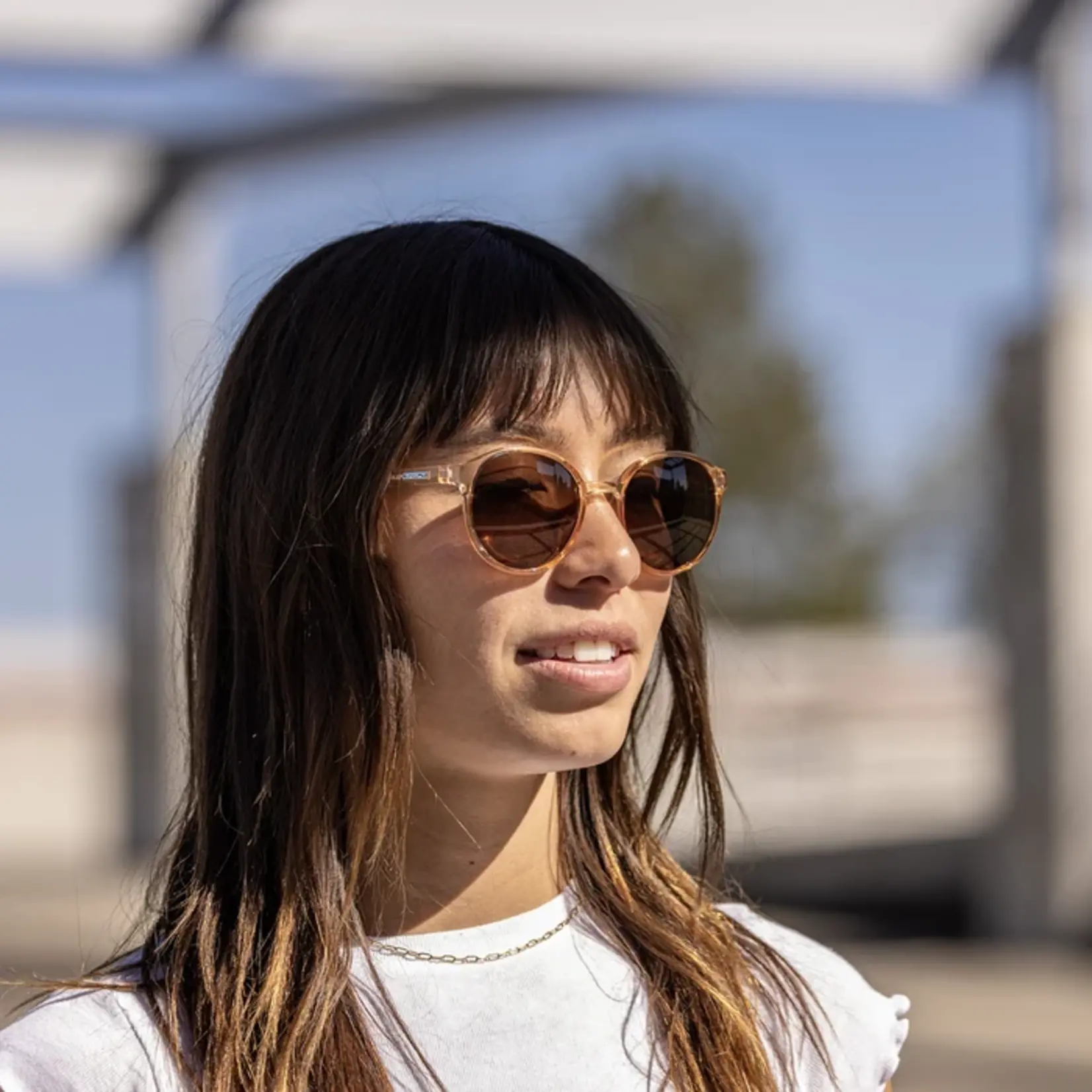 SUNCLOUD LOW KEY CRYSTAL PEACH POLARIZED BROWN LUNETTES DE SOLEIL