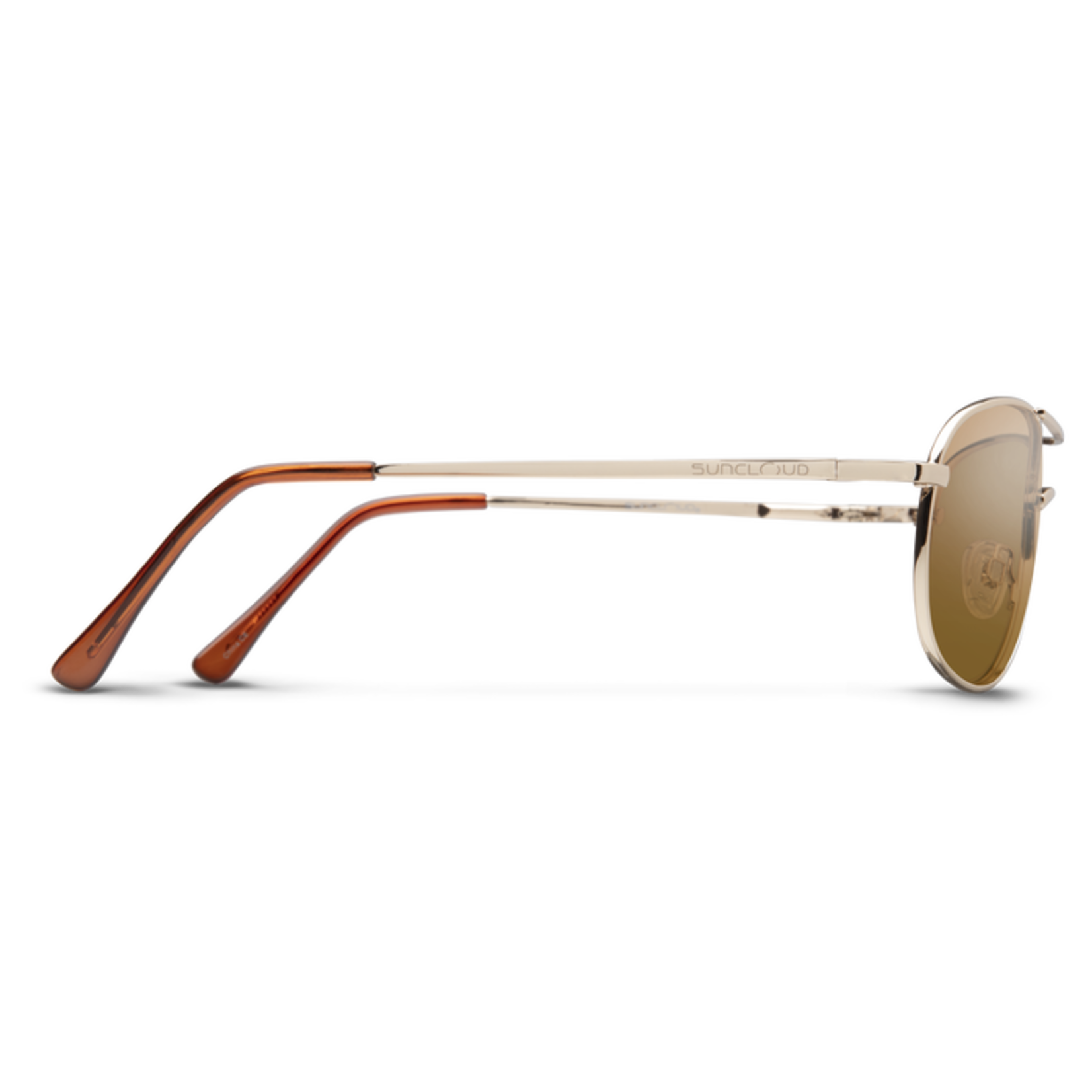 SUNCLOUD PATROL GOLD POLARIZED BROWN POLYCARBONATE LUNETTE DE SOLEIL