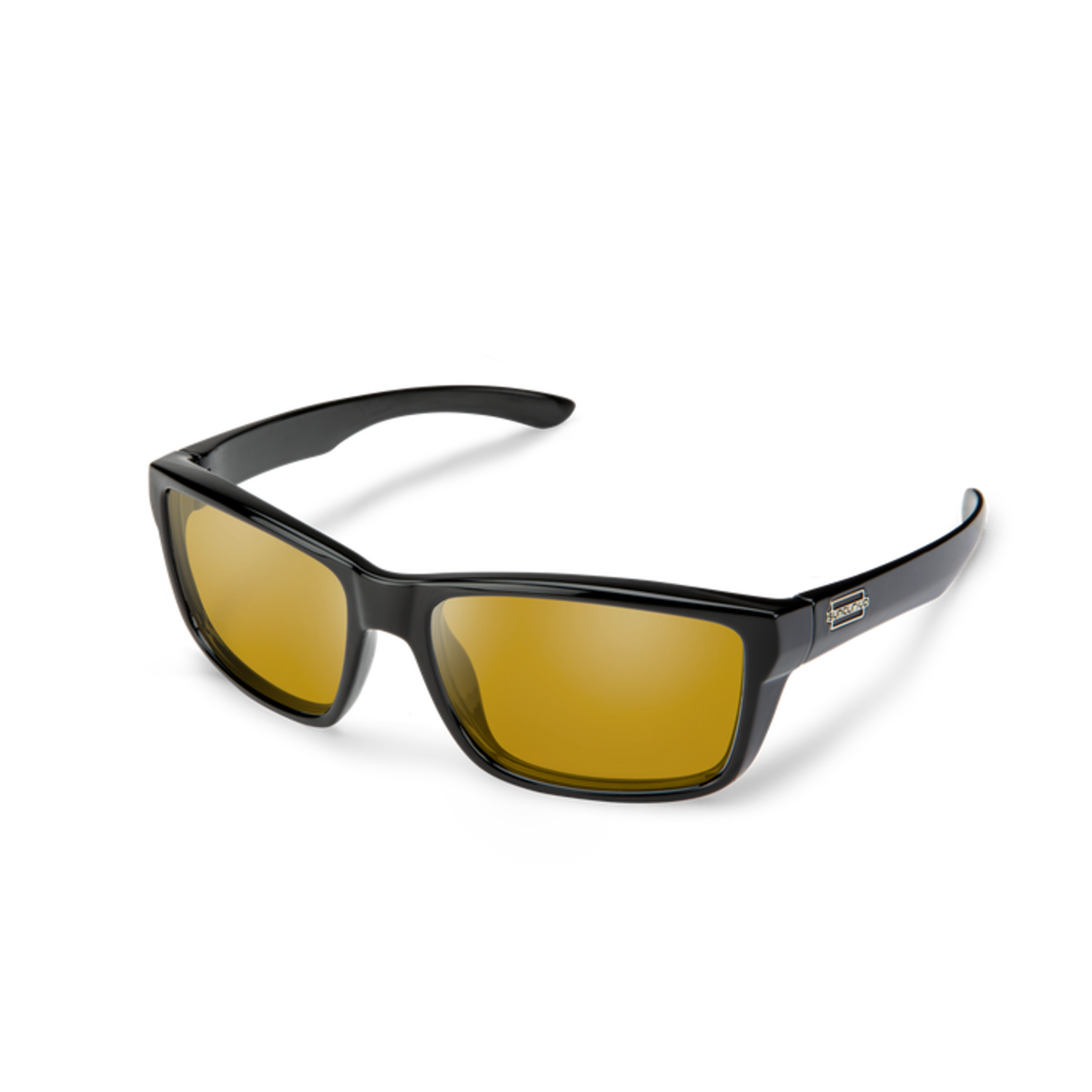 SUNCLOUD MAYOR BLACK POLARIZED YELLOW SUNGLASSES
