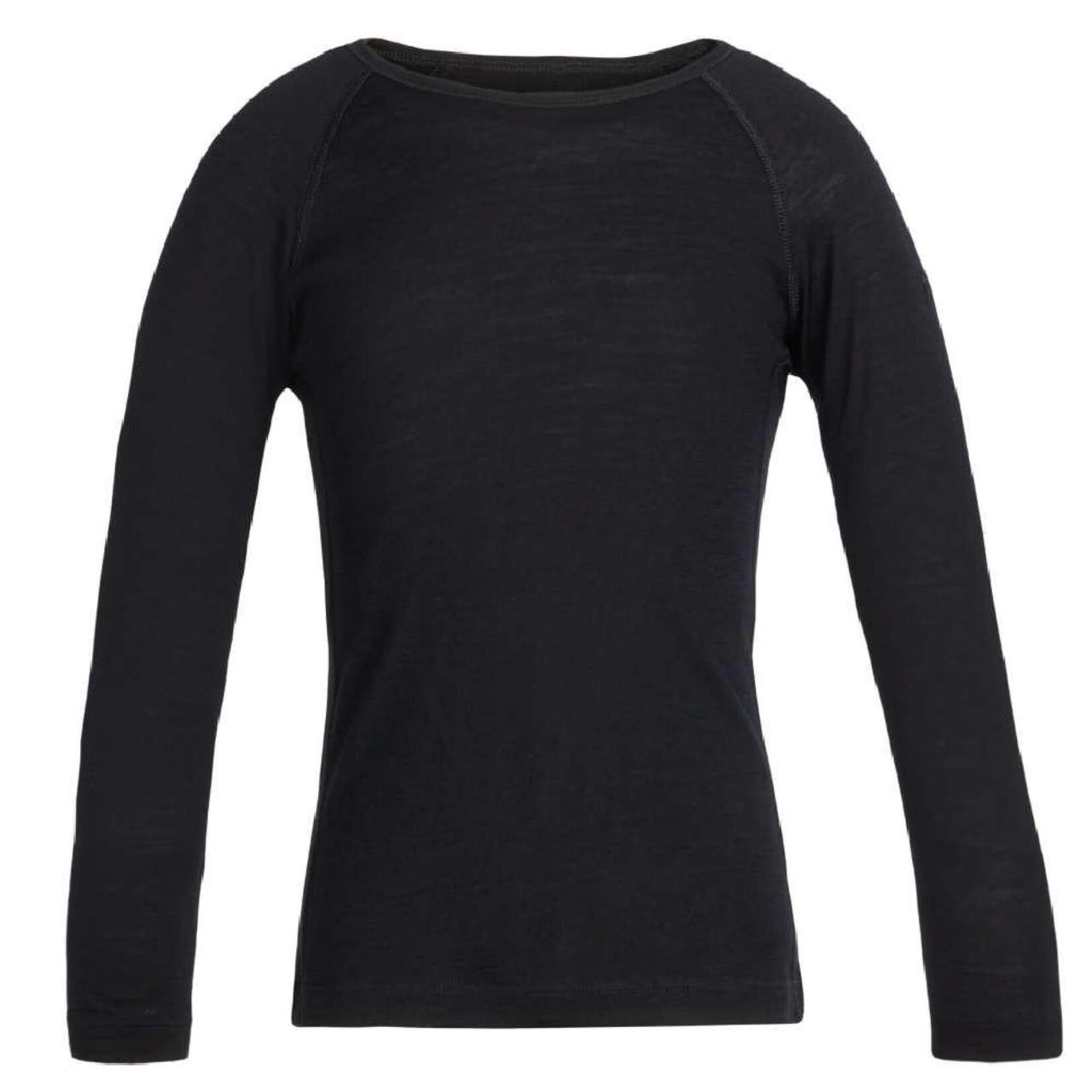 ICE BREAKER Kids 200 Oasis LS Crewe Black 14