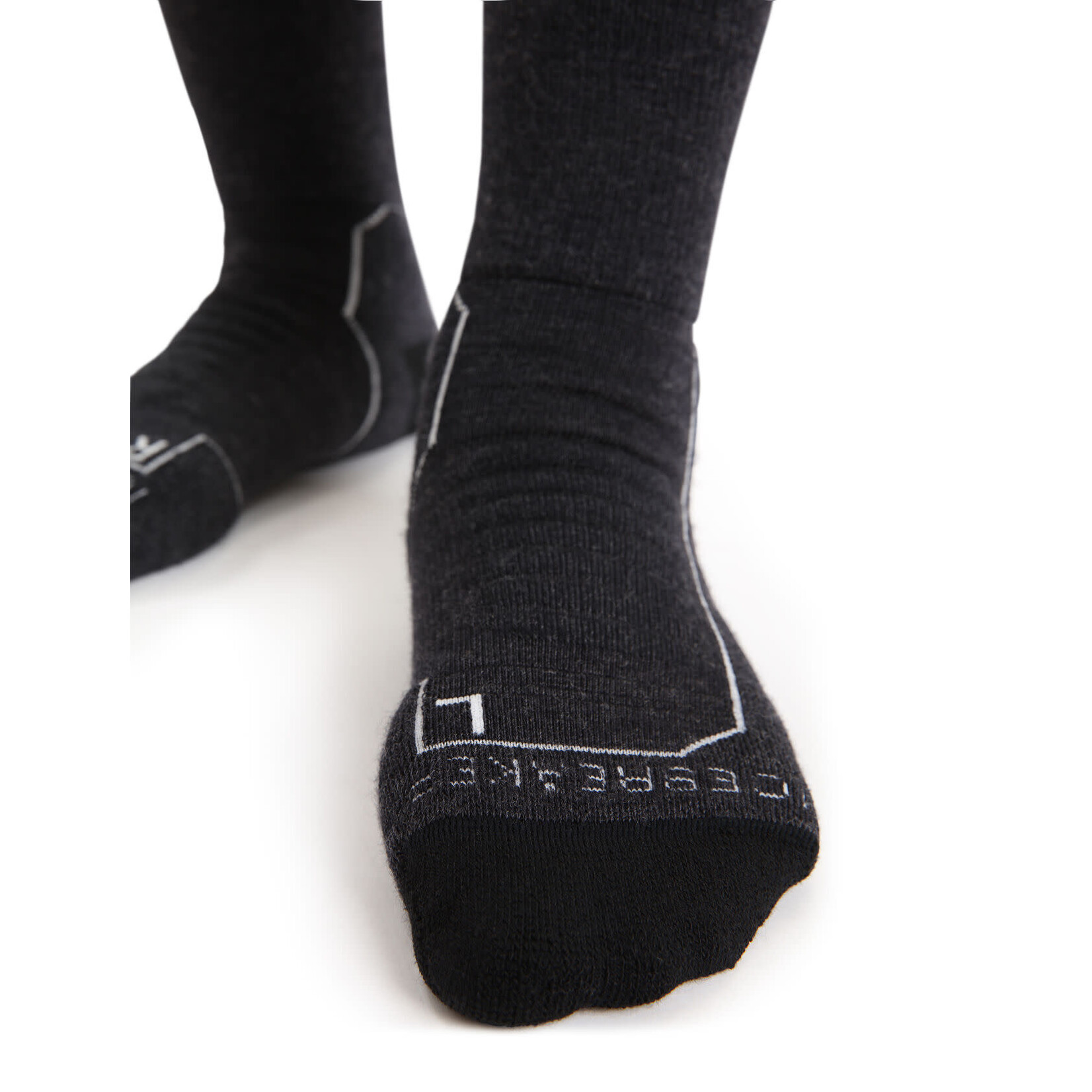 ICE BREAKER Wmns Hike+ Heavy Crew Jet HTHR/Twister HTHR/Black L