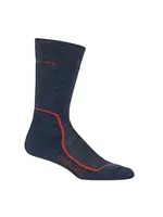 ICE BREAKER Mens Hike+ Medium Crew Fathom Hthr/Midnight Navy/Chili Red L