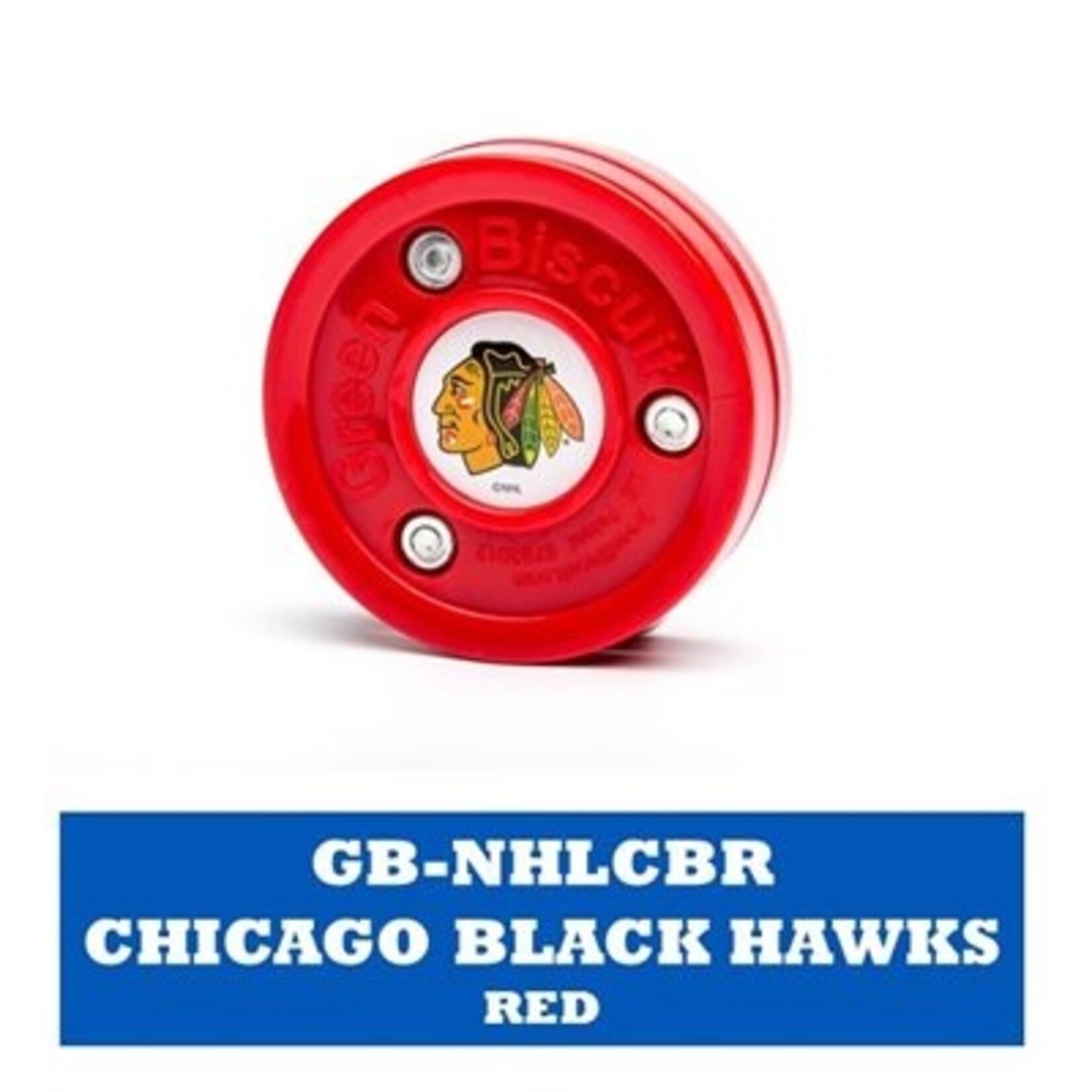 BLUE SPORTS GREEN BISCUIT LNH  CHICAGO BLACKHAWKS RED