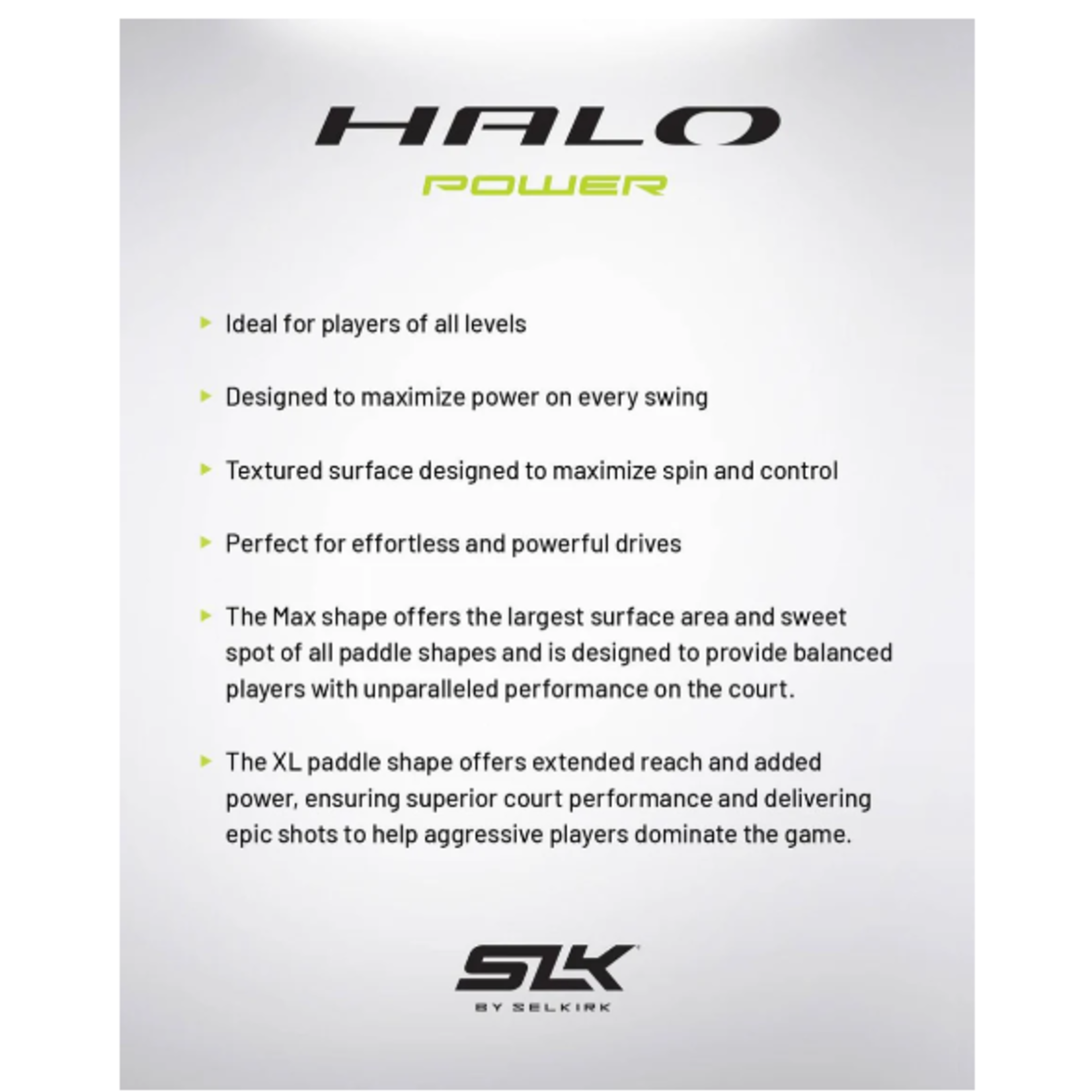 SELKIRK RAQUETTE PICKELBALL HALO POWER MAX