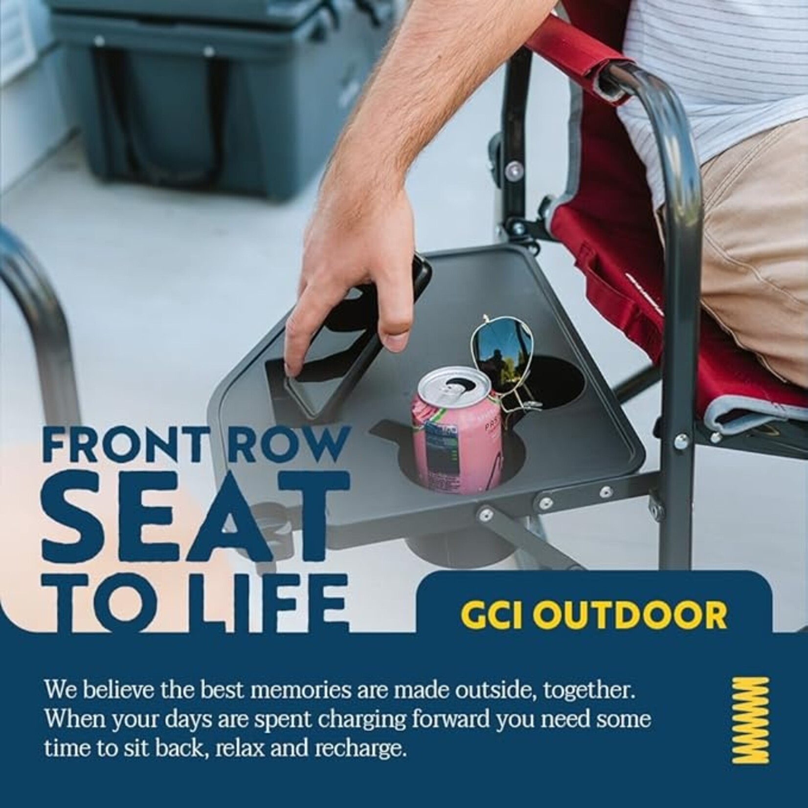 GCI OUTDOOR CHAIR FREESTYLE ROCKER XL AVEC TABLETTE