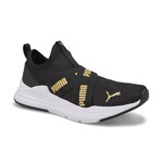 Puma PUMA BLACK TEAM GOLD WIRED RUN SLIP ON FLASH JR