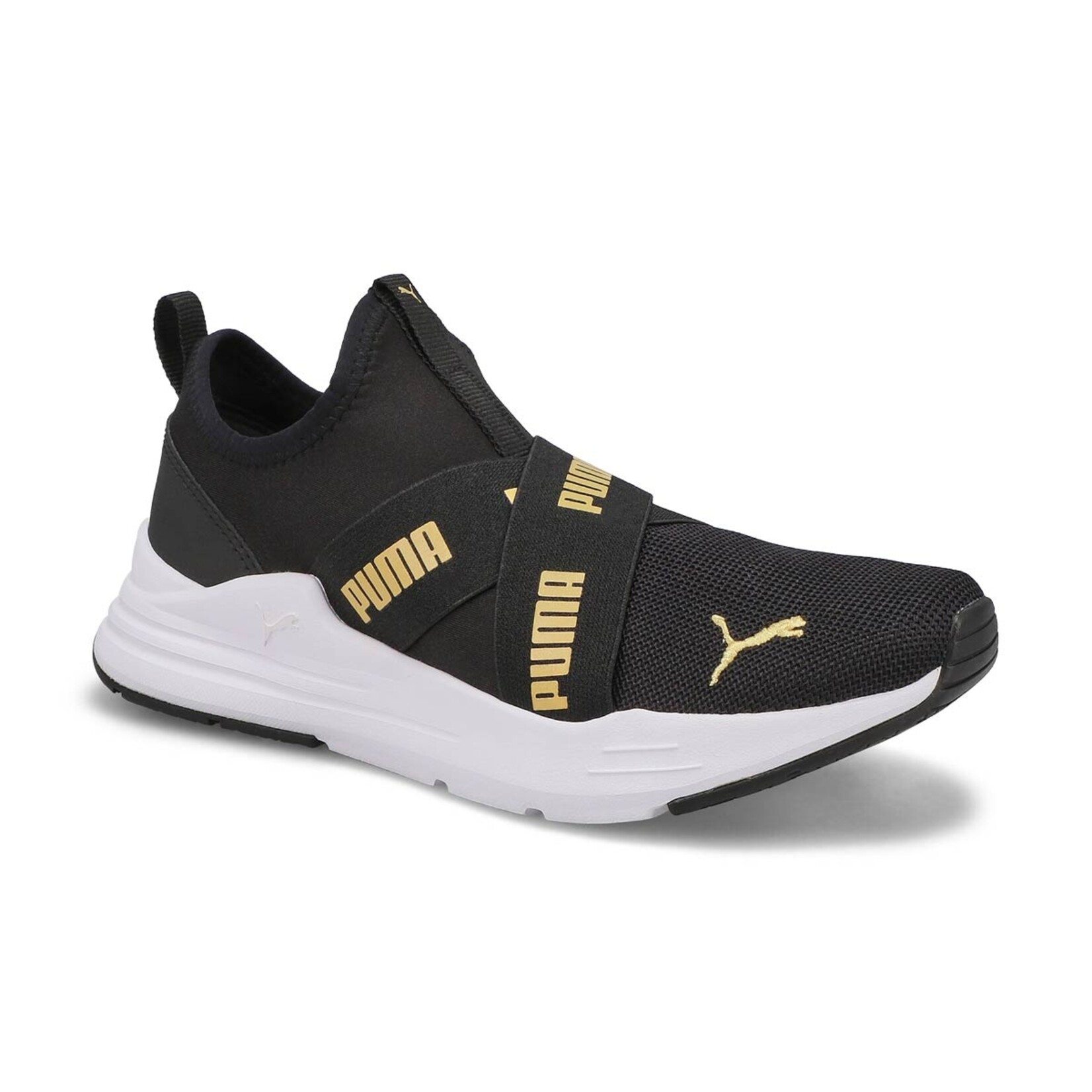 Puma PUMA BLACK TEAM GOLD WIRED RUN SLIP ON FLASH JR