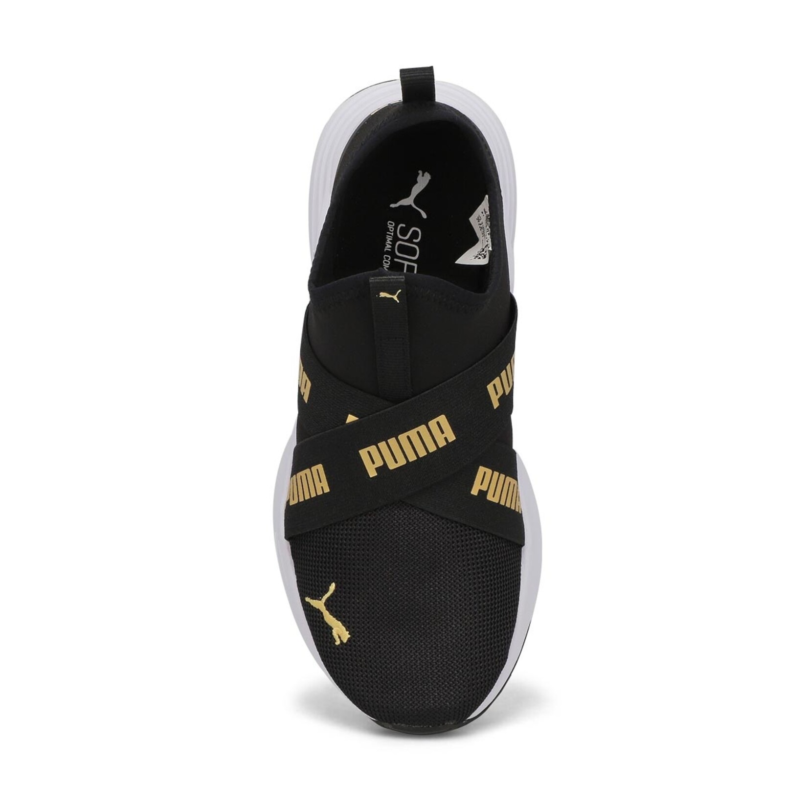 Puma PUMA BLACK TEAM GOLD WIRED RUN SLIP ON FLASH JR