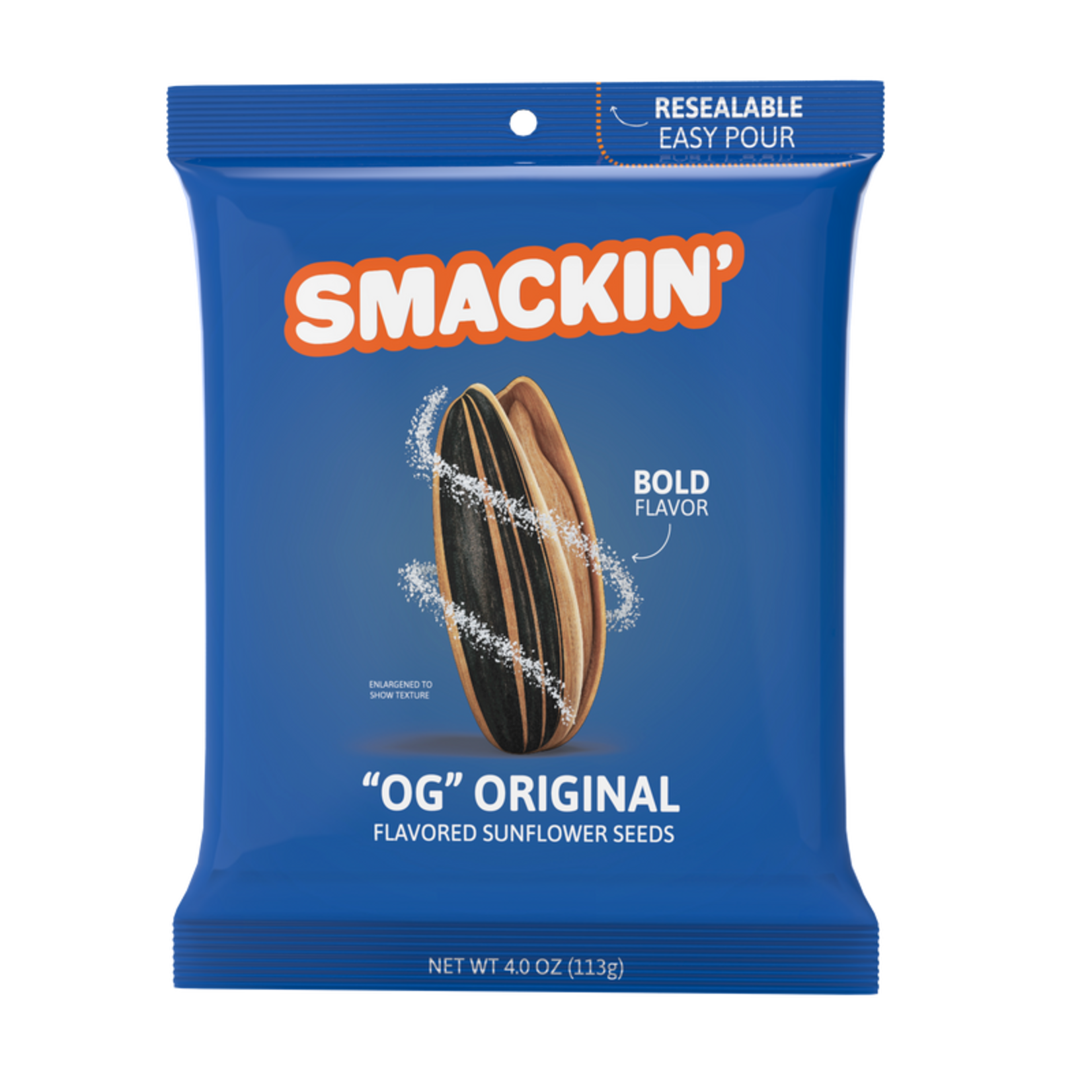 SMACKIN' SUNFLOWERS SEEDS - 4 OZ RESEALABLE BAG