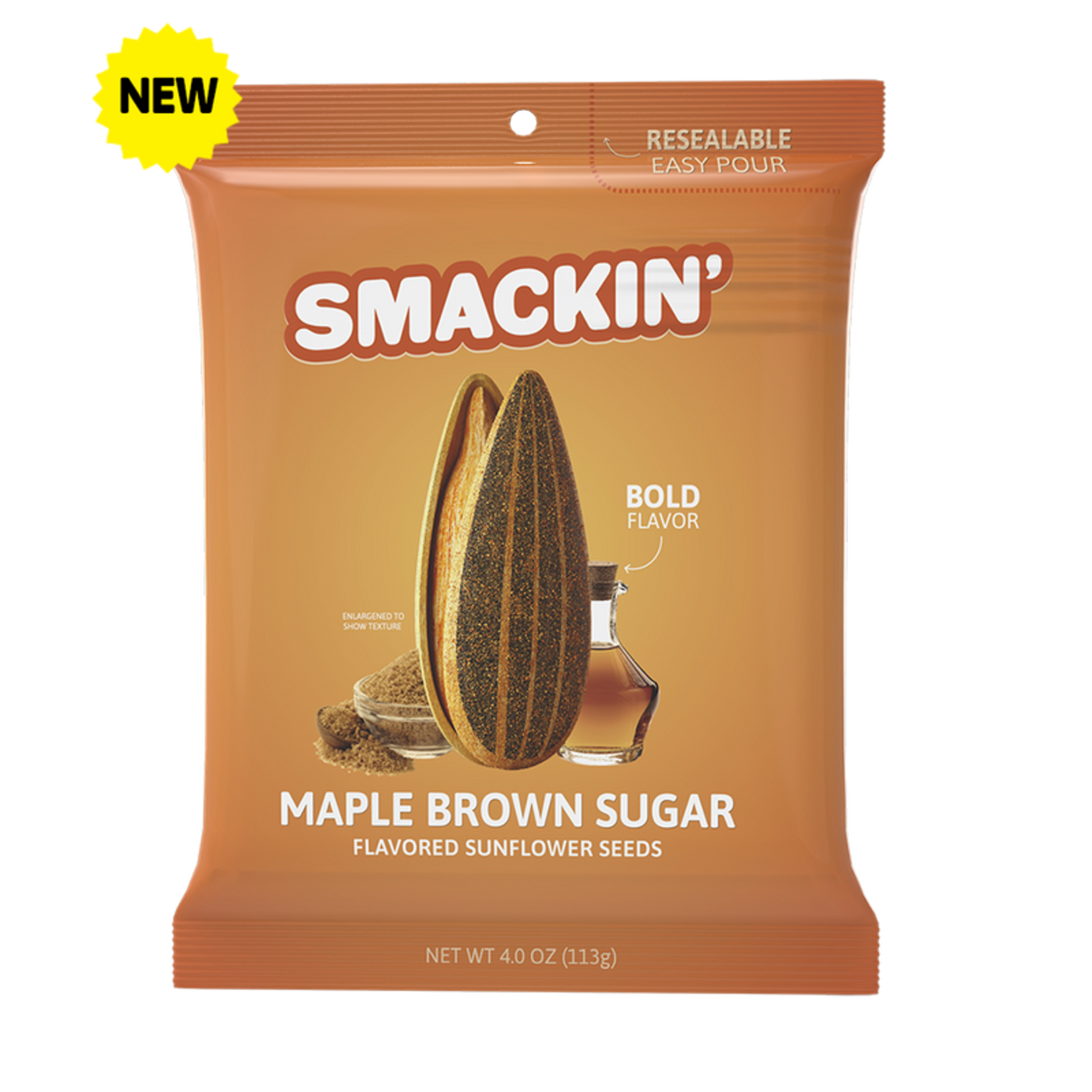 SMACKIN' SMACKIN' SUNFLOWERS SEEDS - 4 OZ RESEALABLE BAG