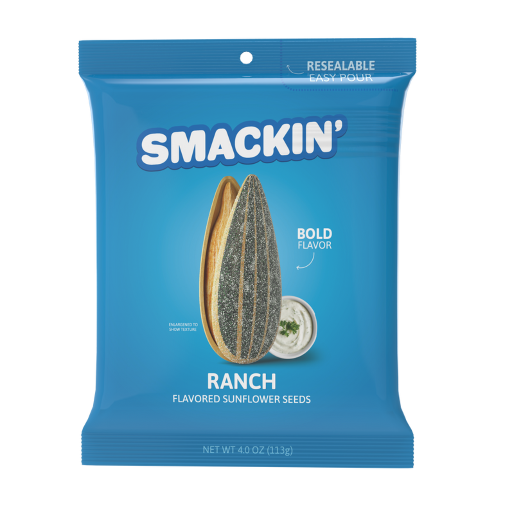 SMACKIN' SUNFLOWERS SEEDS - 4 OZ RESEALABLE BAG