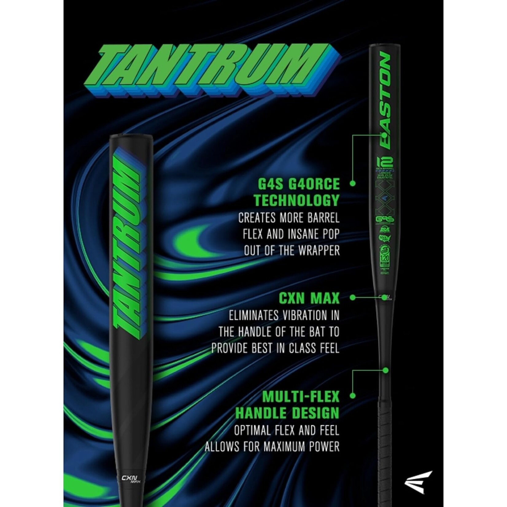 EASTON TANTRUM BATON SLOWPITCH  2PC 12" LAODED