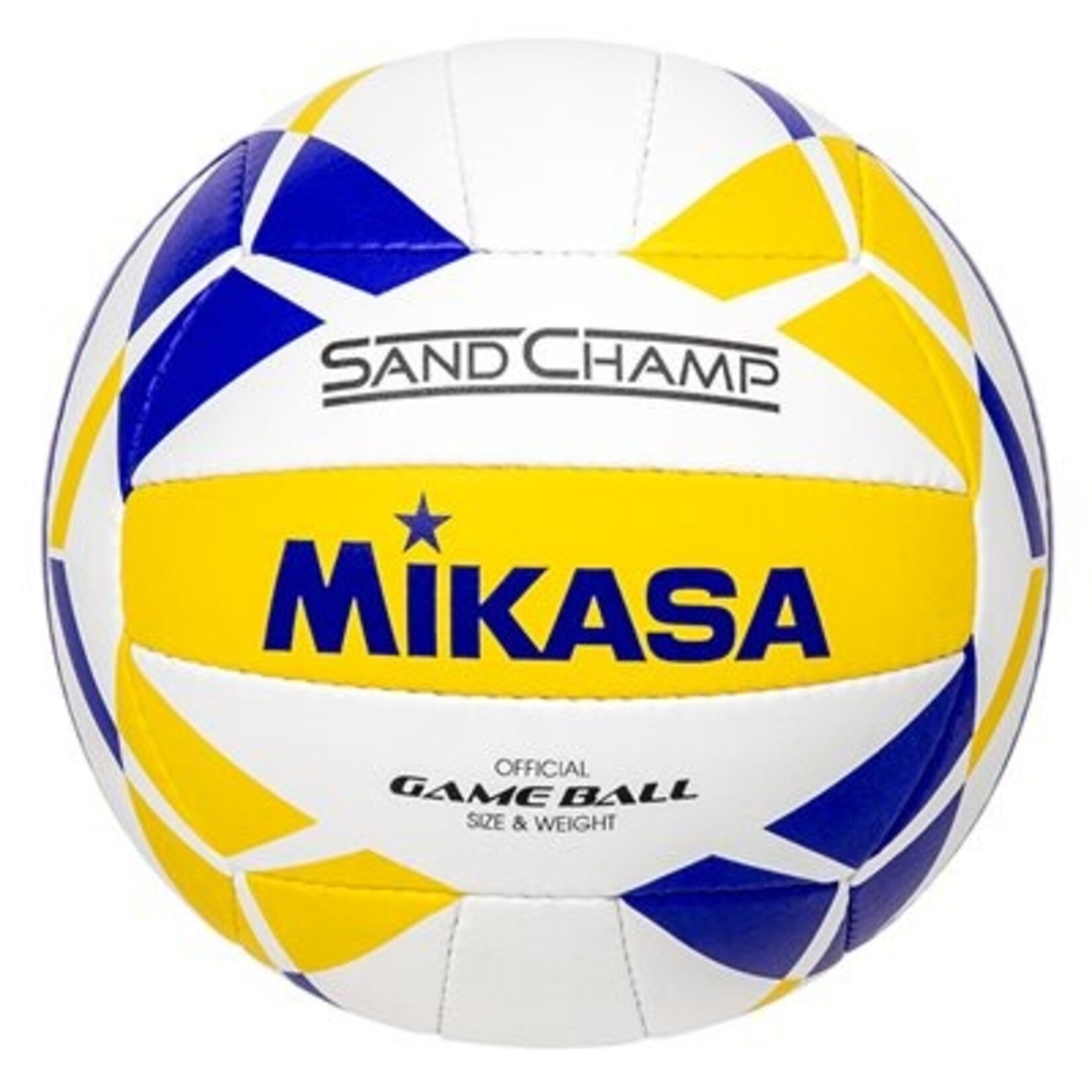 MIKASA BALLON DE VOLLEYBLALL PLAGE OFFICIEL SAND CHAMP BLEU/JAUNE/BLANC
