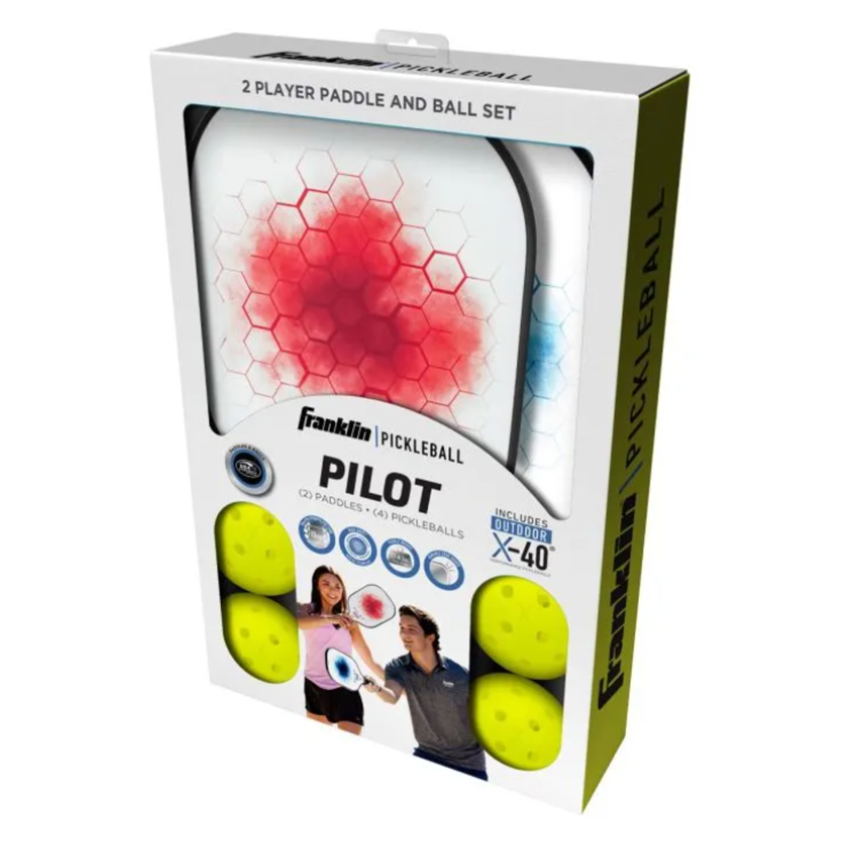 FRANKLIN PICKLEBALL PERFOMANCE PADDLE SERIES PILOT 2 PLAYER SET
