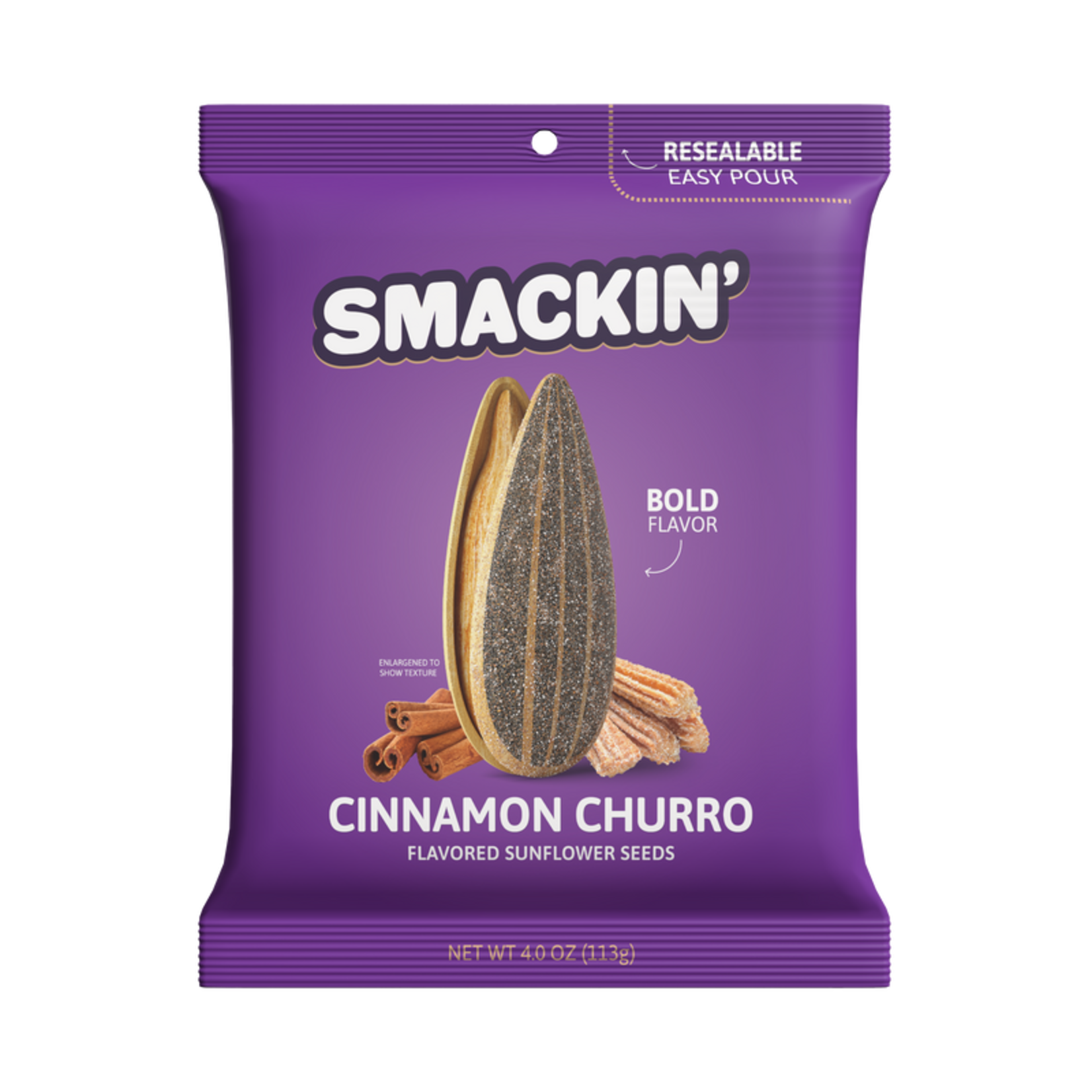 SMACKIN' SMACKIN' SUNFLOWERS SEEDS - 4 OZ RESEALABLE BAG