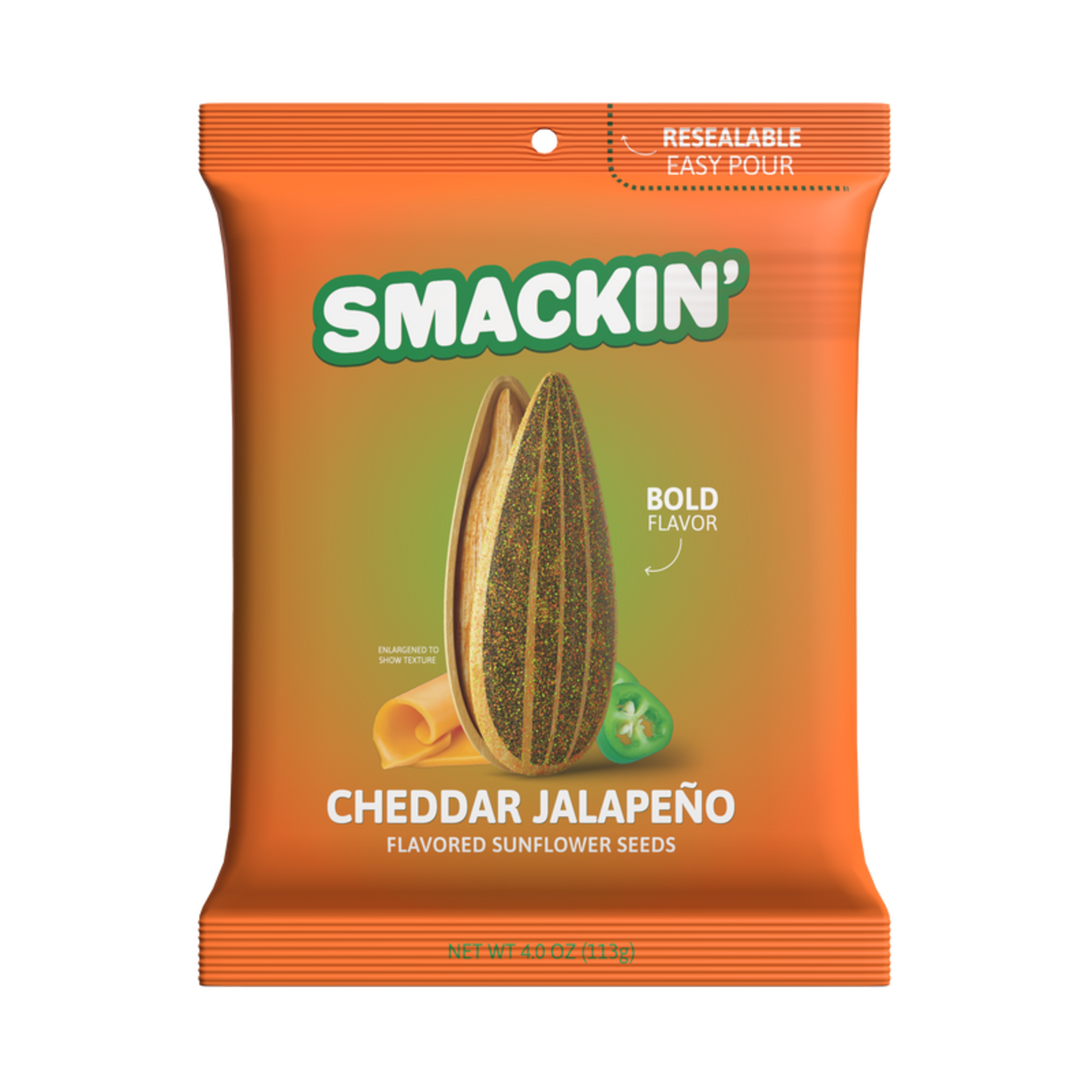SMACKIN' SMACKIN' SUNFLOWERS SEEDS - 4 OZ RESEALABLE BAG