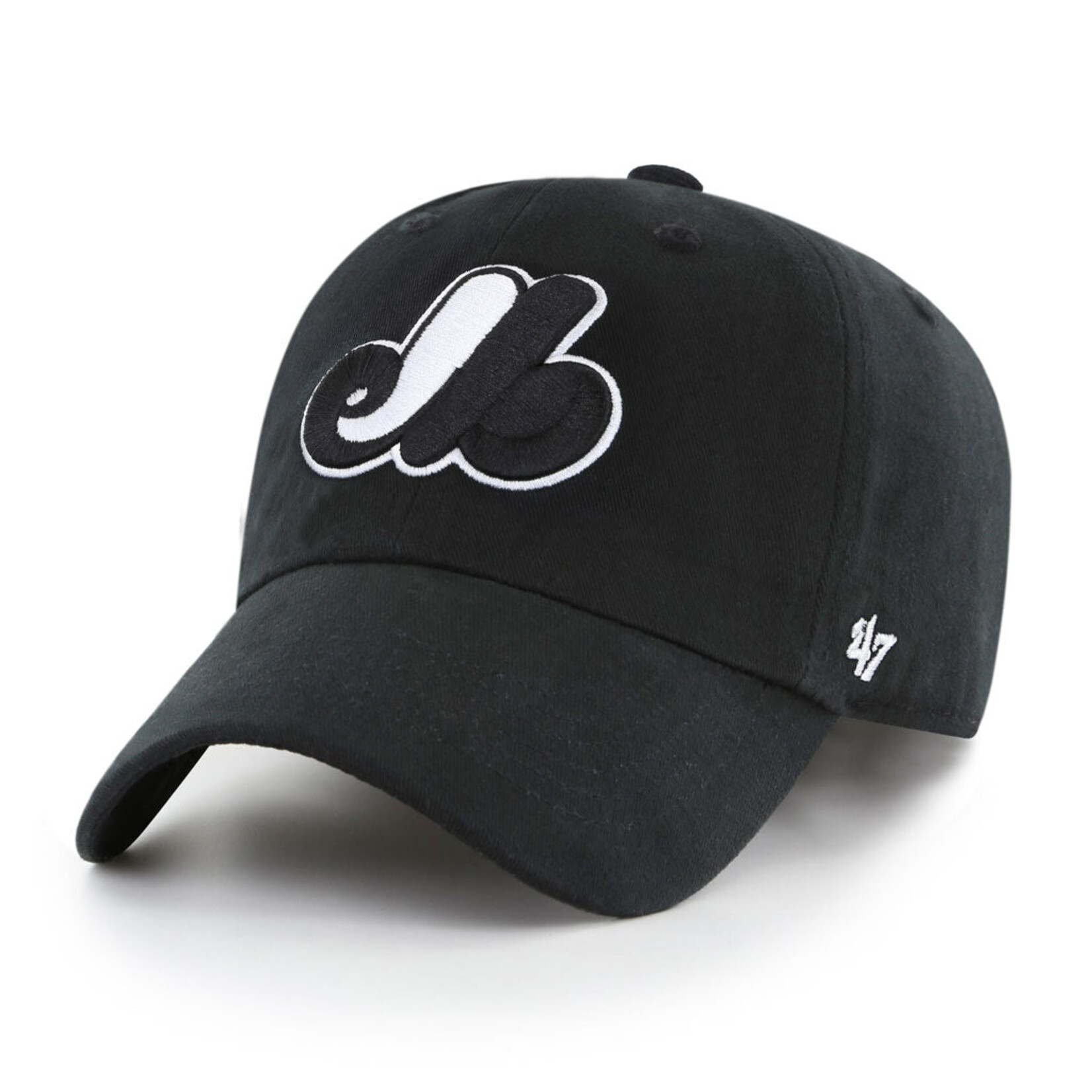 47 BRAND 47 CASQUETTE Clean Up Cap-Blk  W/Bk Wht Emb MLB-31 Montreal  Expos/1969