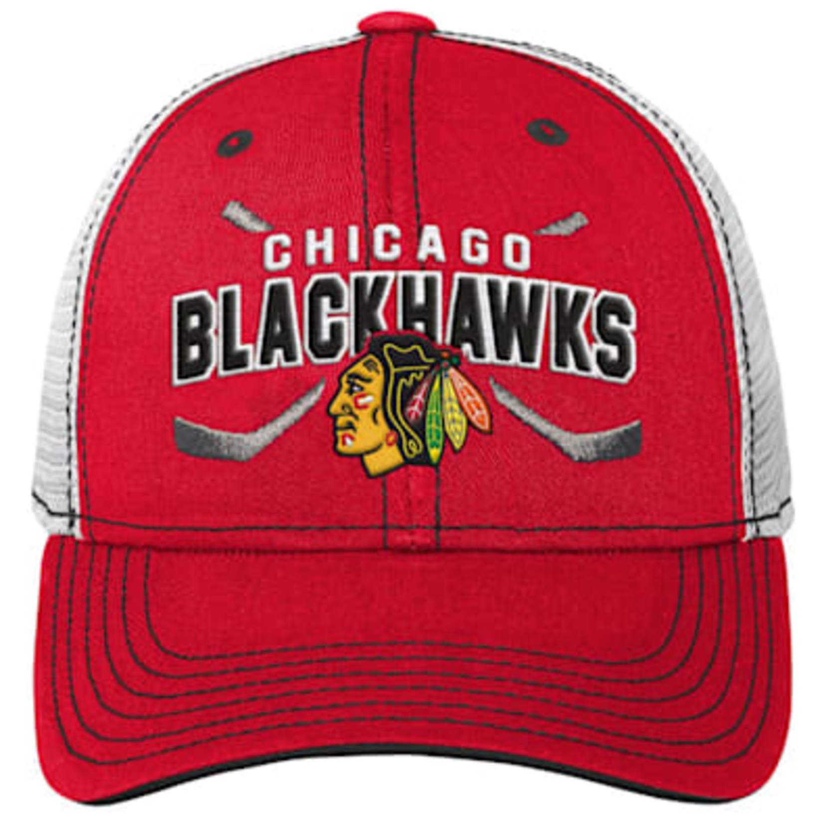 NHL CASQUETTE BLACKHAWKS LOCKUP MESHBACK ADJ YOUTH