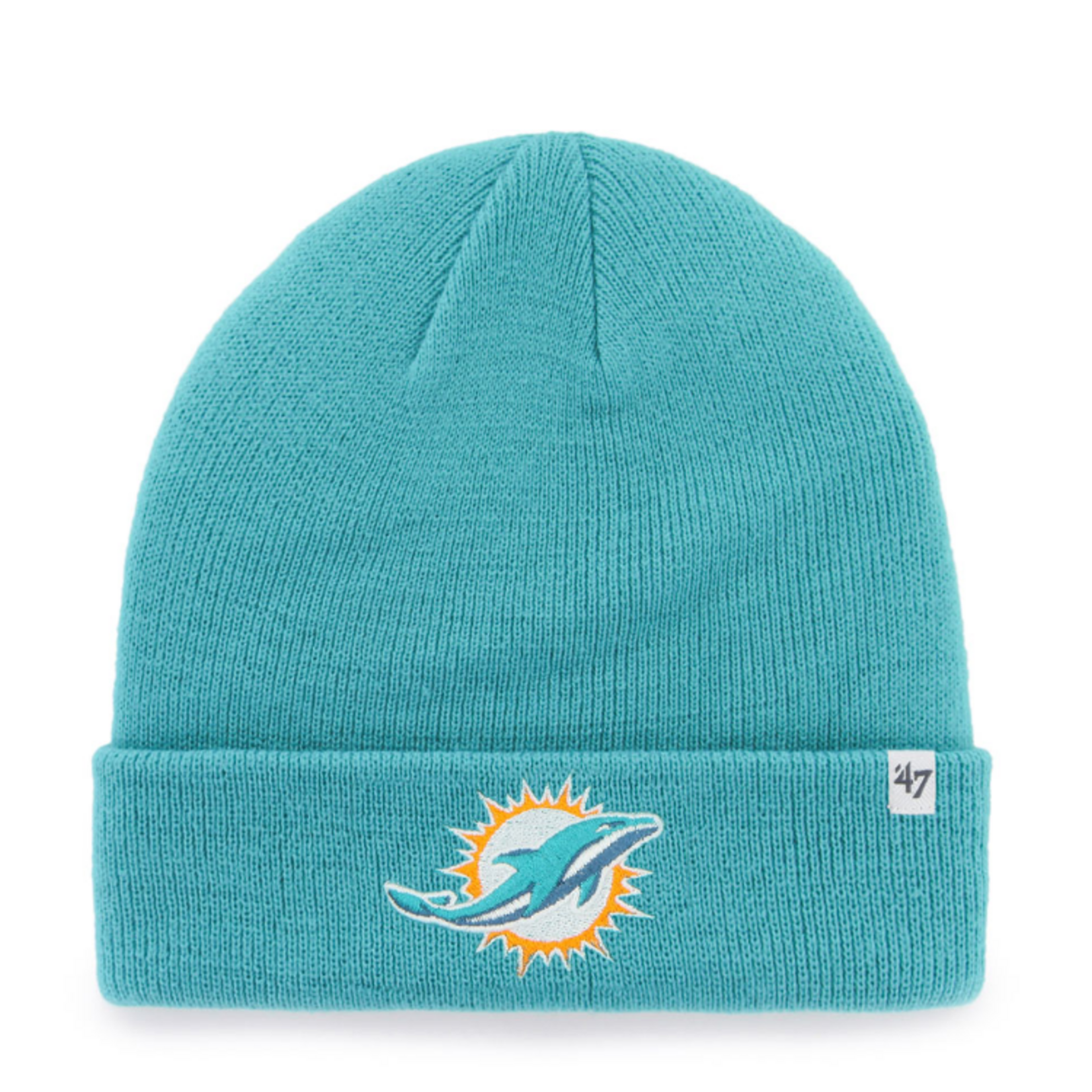 47 BRAND 47 TUQUE NFL RAISED CUFF KNIT HAT 12 Miami Dolphins OSFA